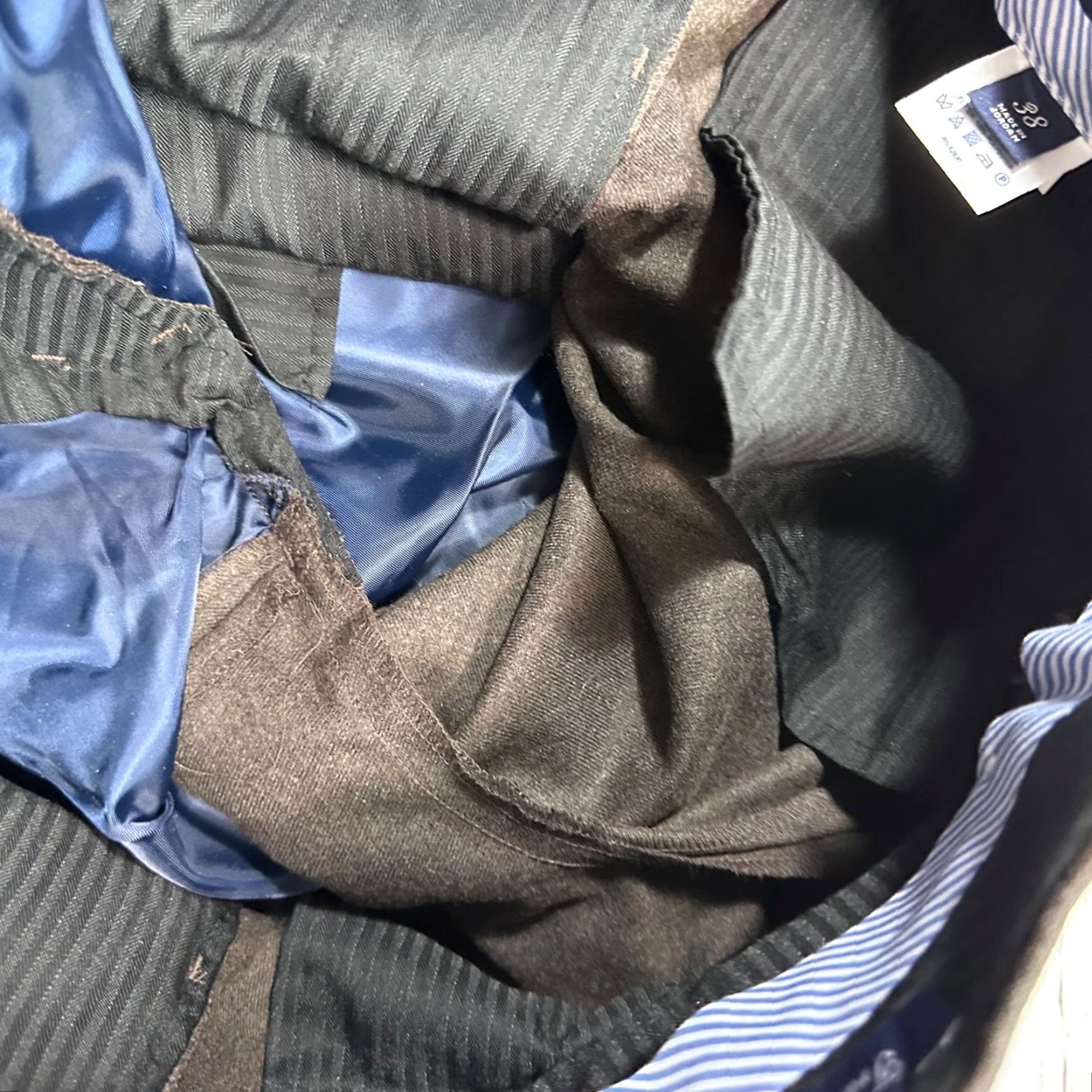 Lands' End Lands' End Mens Dress Pants Brown 38 Wool Blend Traditional Fit Flat Front 30.5in Inseam Pants Mens Size 38 Brown Dress Pants Size US 38 / EU 54 - 7 Thumbnail
