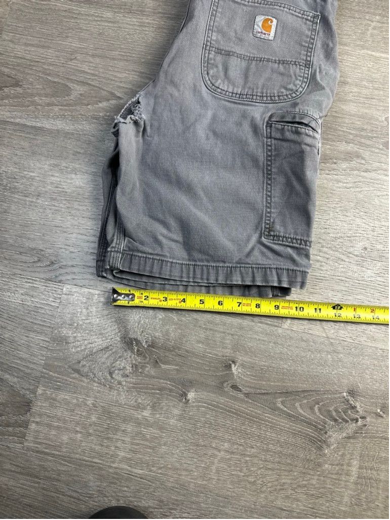 Carhartt Men's Distressed Carhartt Grey Cargo Shorts 34 Size US 34 / EU 50 - 6 Thumbnail