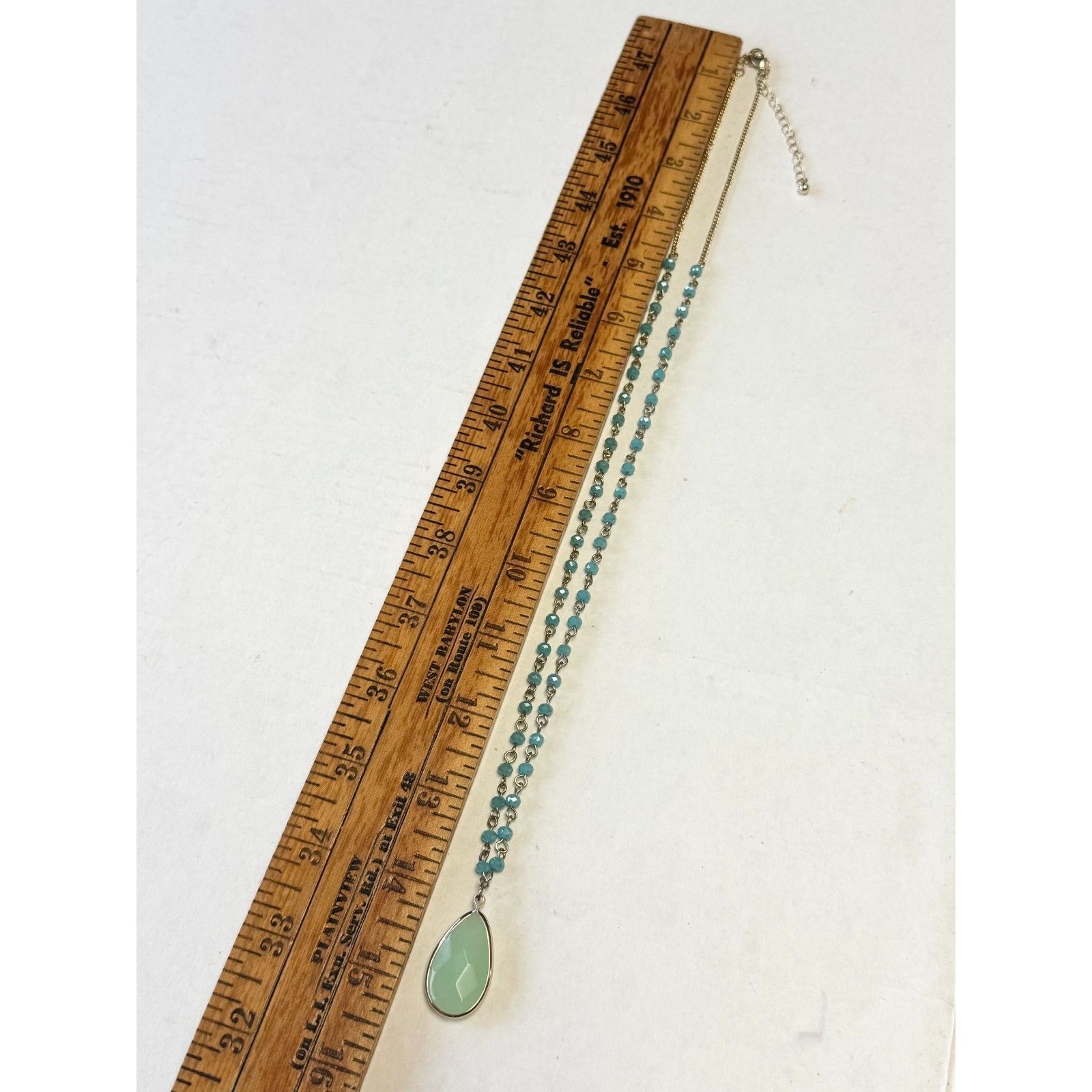 Vintage Vintage aventurine stone crystal long necklace Size ONE SIZE - 4 Thumbnail