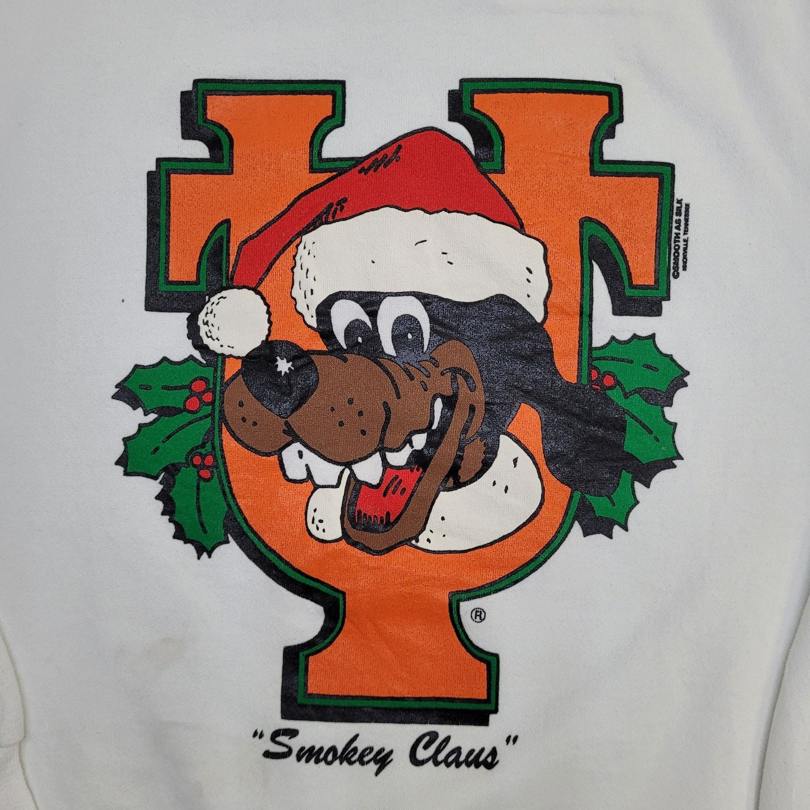 Hanes Vintage 90s UT Dog Sweatshirt L/XL 23x23 Boxy Smokey-Claus Size US XL / EU 56 / 4 - 12 Thumbnail