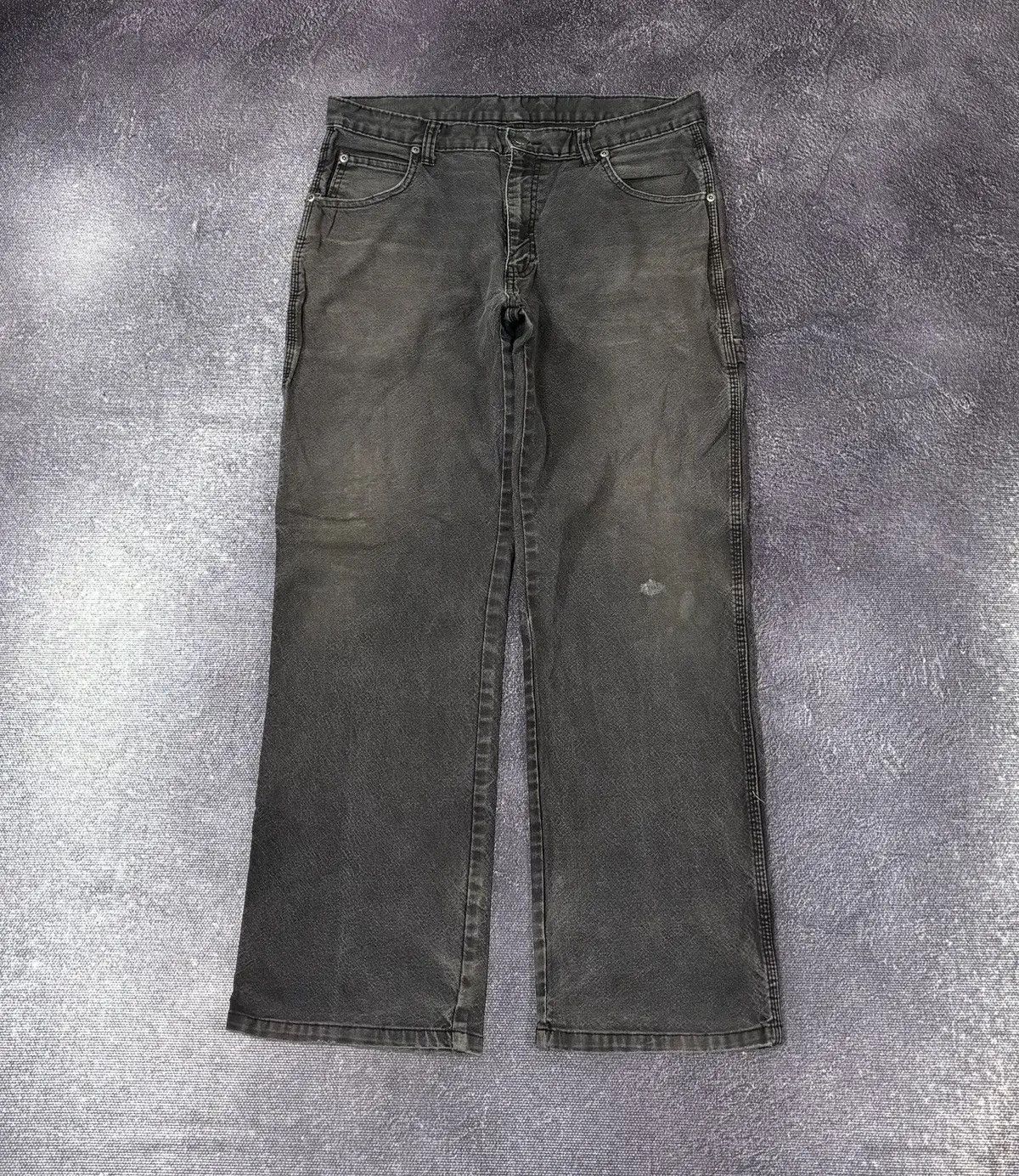 Dickies × Vintage Vintage Dickies USA Work Hype Denim Baggy Flared Pants Size US 32 / EU 48 - 2 Thumbnail