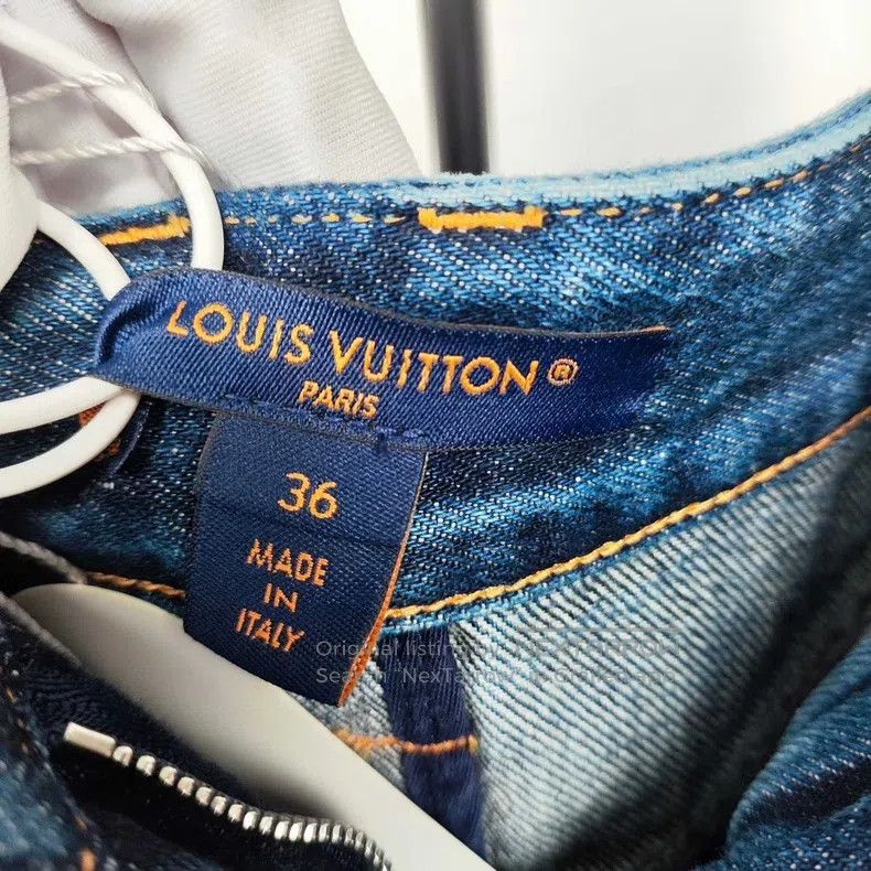 Louis Vuitton Louis Vuitton Denim Wide Leg Pants Size 35" - 3 Thumbnail