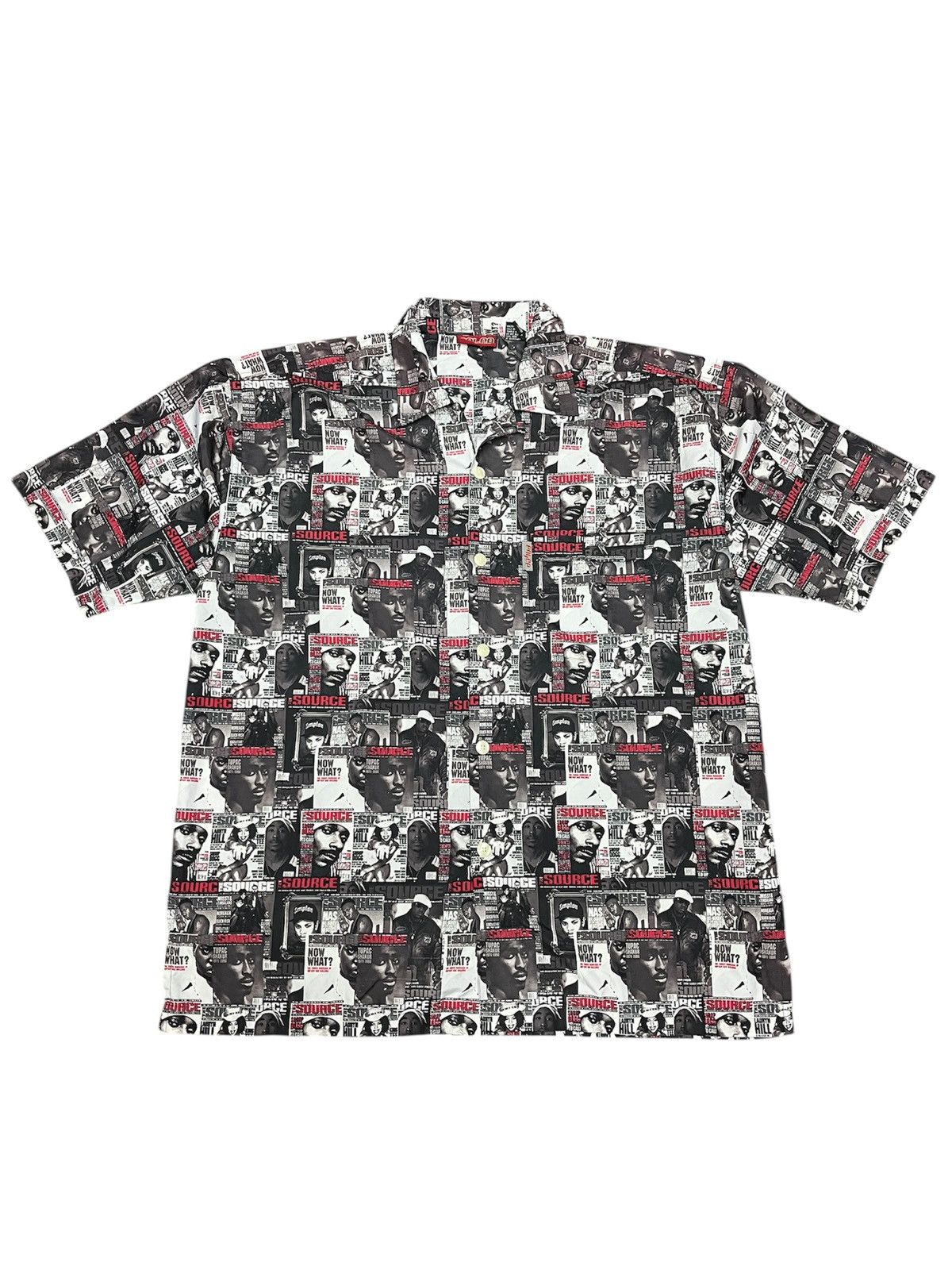 Vintage Vintagen Enyce The Source Magazine AOP Sleeve Button Up Sz L Size US L / EU 52-54 / 3 - 1 Thumbnail