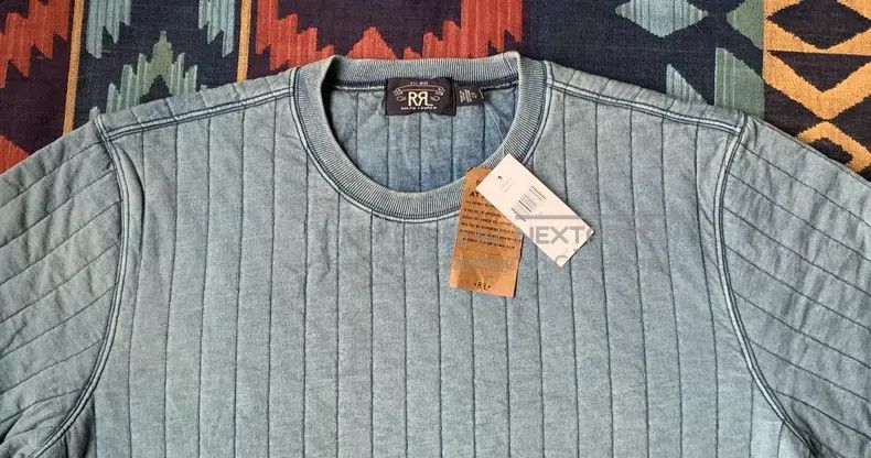RRL Ralph Lauren RRL Ralph Lauren Indigo Cotton Blend Round Neck Sweatshirt Size US XL / EU 56 / 4 - 3 Thumbnail