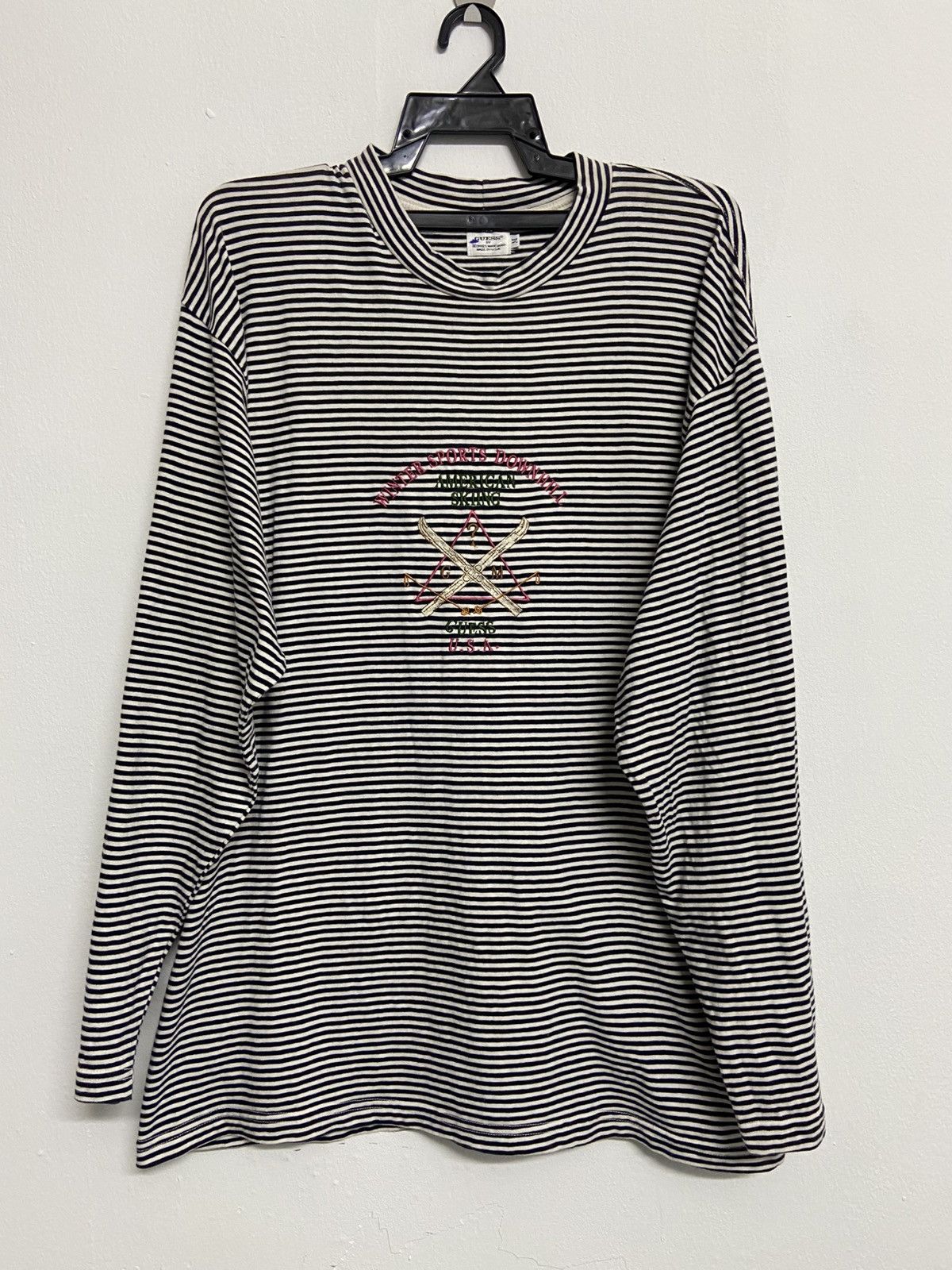 Georges Marciano Vintage Guess By Georges Marciano Striped T Shirt Size US L / EU 52-54 / 3 - 1 Thumbnail