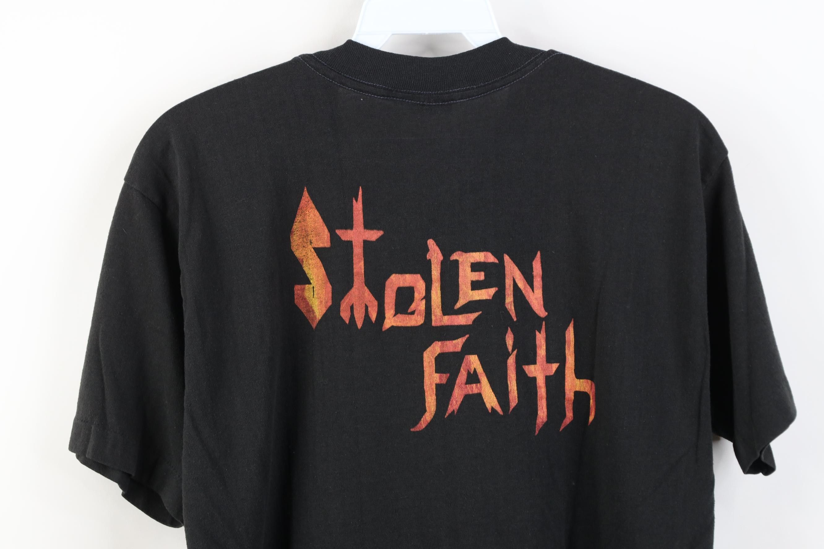 Vintage Vintage 80s Faith Band Rock Punk Rock T-Shirt Skull USA Size US L / EU 52-54 / 3 - 12 Thumbnail