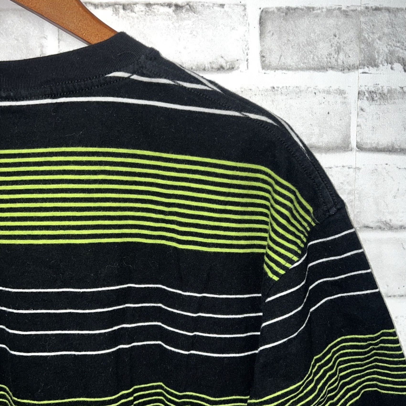 Vintage Pleasures Now Green Striped T-Shirt Mens Size L Size US L / EU 52-54 / 3 - 5 Thumbnail