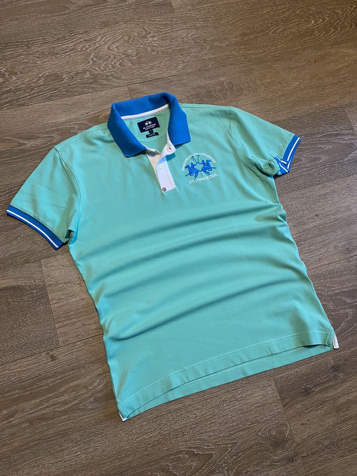 La Martina × Vintage Vintage La Martina Polo Tshit Emerald Size US L / EU 52-54 / 3 - 2 Thumbnail
