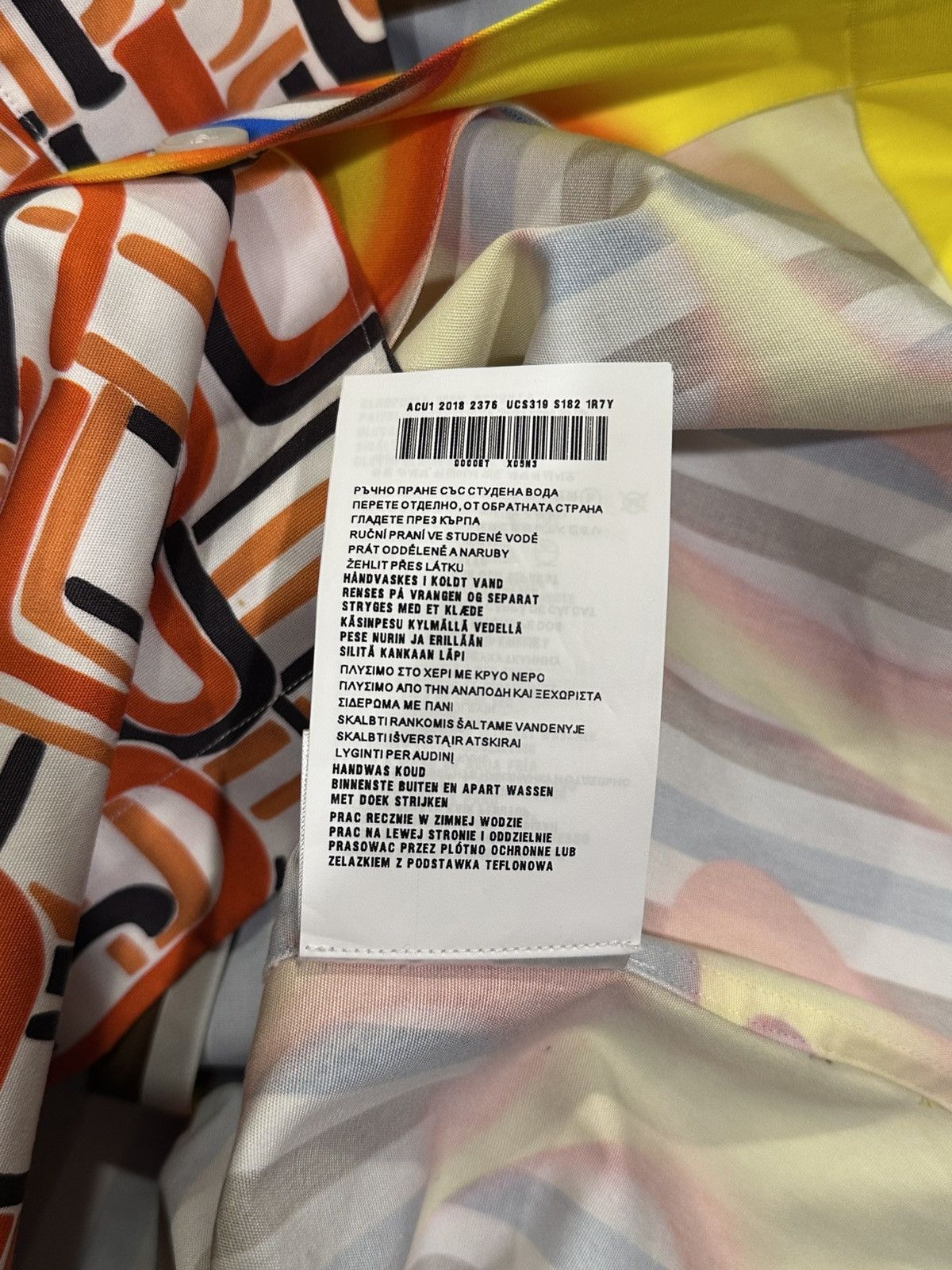 Prada Prada Double Match FW18 Flame / Striped Bowling Shirt Size US L / EU 52-54 / 3 - 17 Thumbnail
