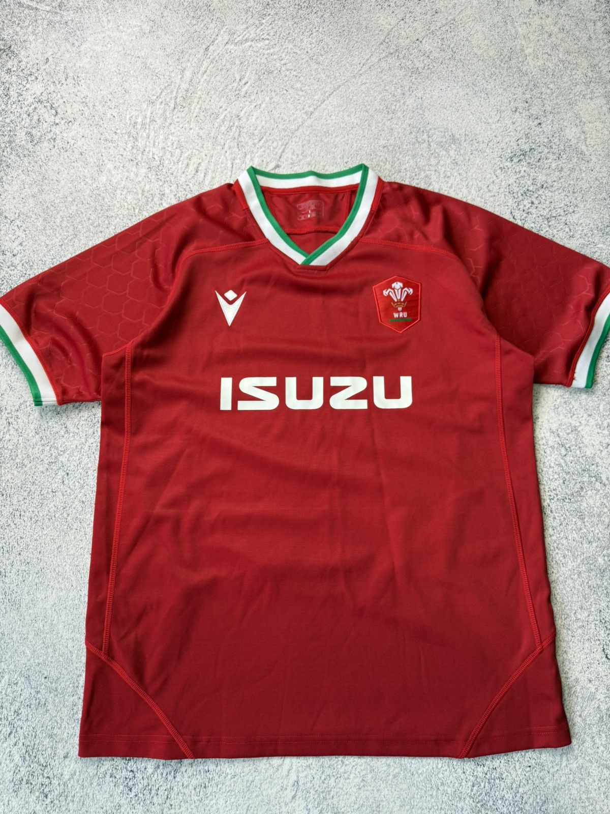 Vintage Wales Rugby Union Home Shirt 2020/2021 - Macron Jersey Red Size US L / EU 52-54 / 3 - 6 Thumbnail