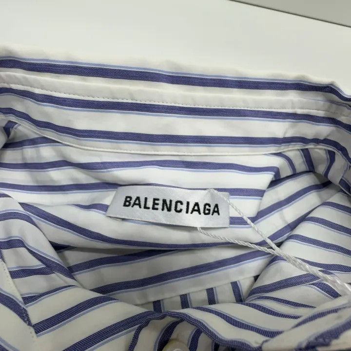 Balenciaga Casual Stylish Button-Up Shirt and Tee 0079-2507