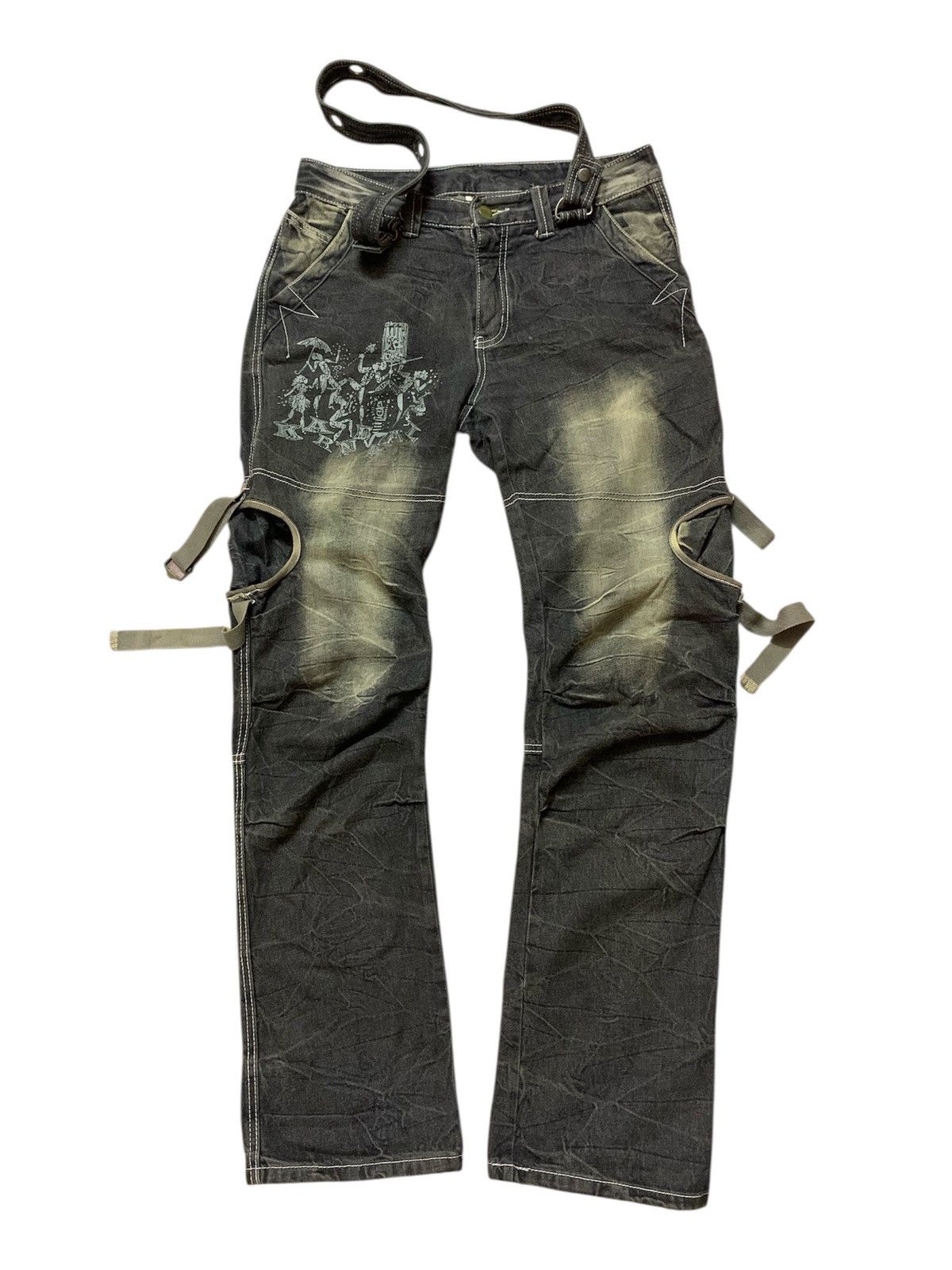 Tornado Mart Japanese Brand Aston Design Mud Washed Denim LGB ISHII Size US 33 - 1 Thumbnail