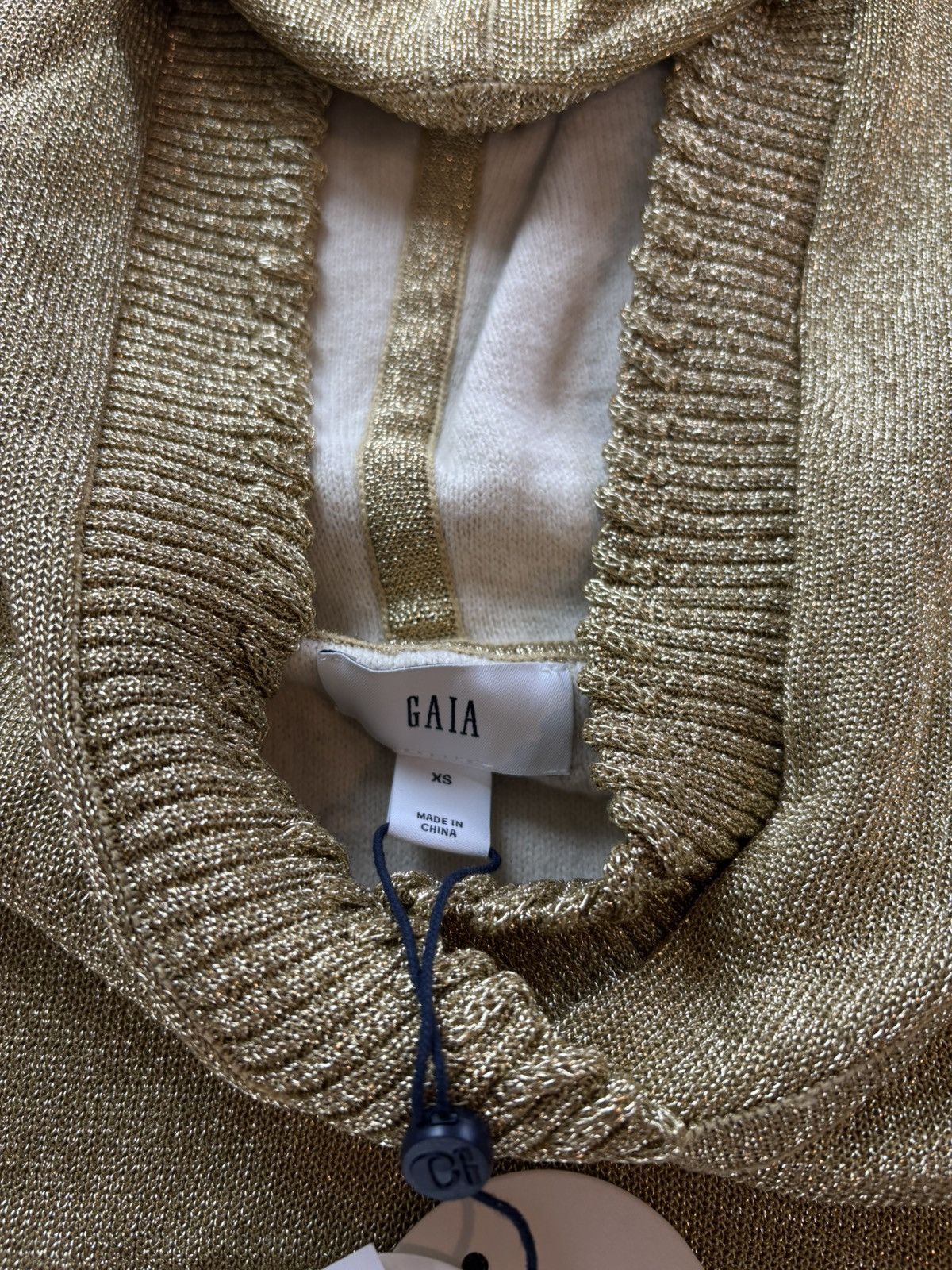 Cult Gaia Gap x Cult Gaia Metallic Gold Logo Hoodie Size XS / US 0-2 / IT 36-38 - 8 Thumbnail