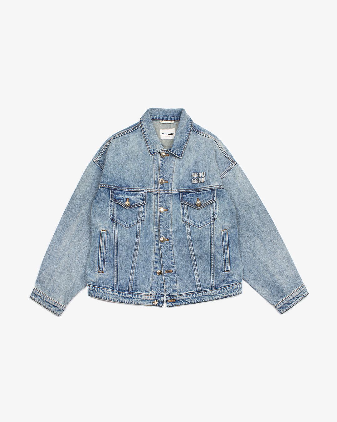 Miu Miu MIU MIU DENIM TRUCKER JACKET Size US L / EU 52-54 / 3 - 1 Thumbnail