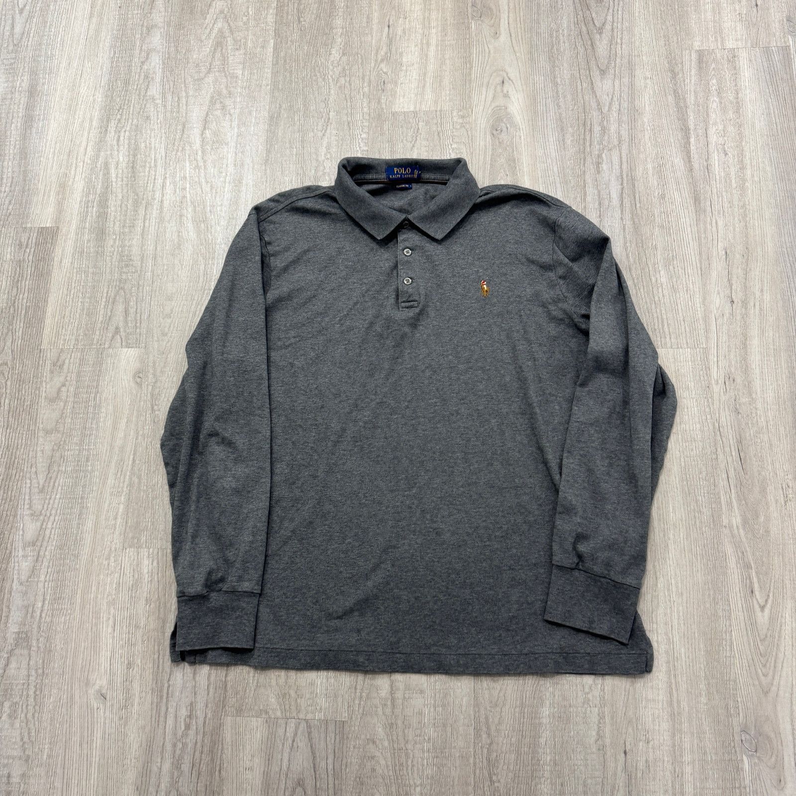 Polo Ralph Lauren Ralph Lauren Classic Fit Polo Shirt Men's Large Gray Preppy Size US L / EU 52-54 / 3 - 1 Thumbnail
