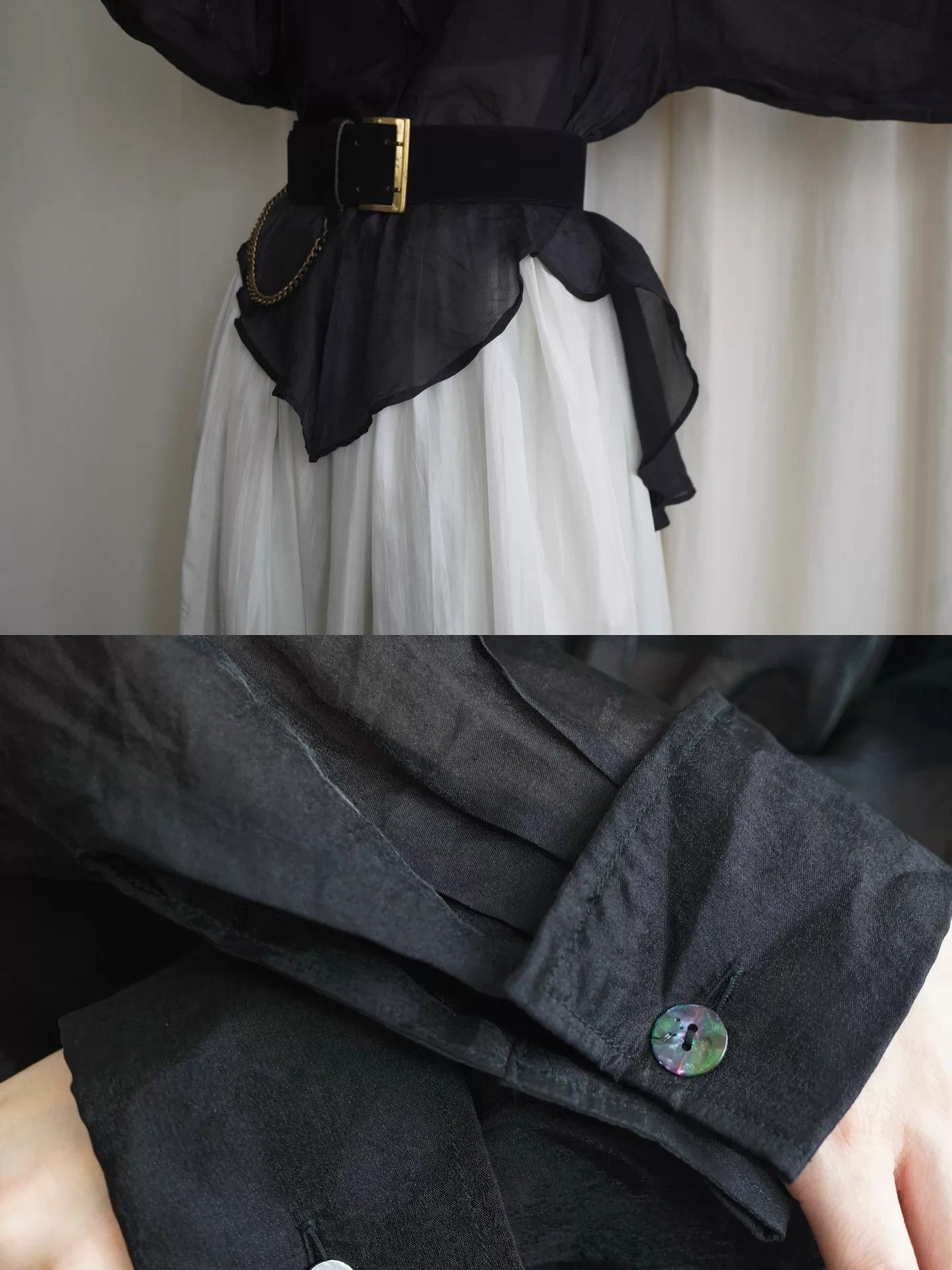 Kenzo KENZO 1980s Early Black Silk Fishtail Shirt Size ONE SIZE - 9 Thumbnail