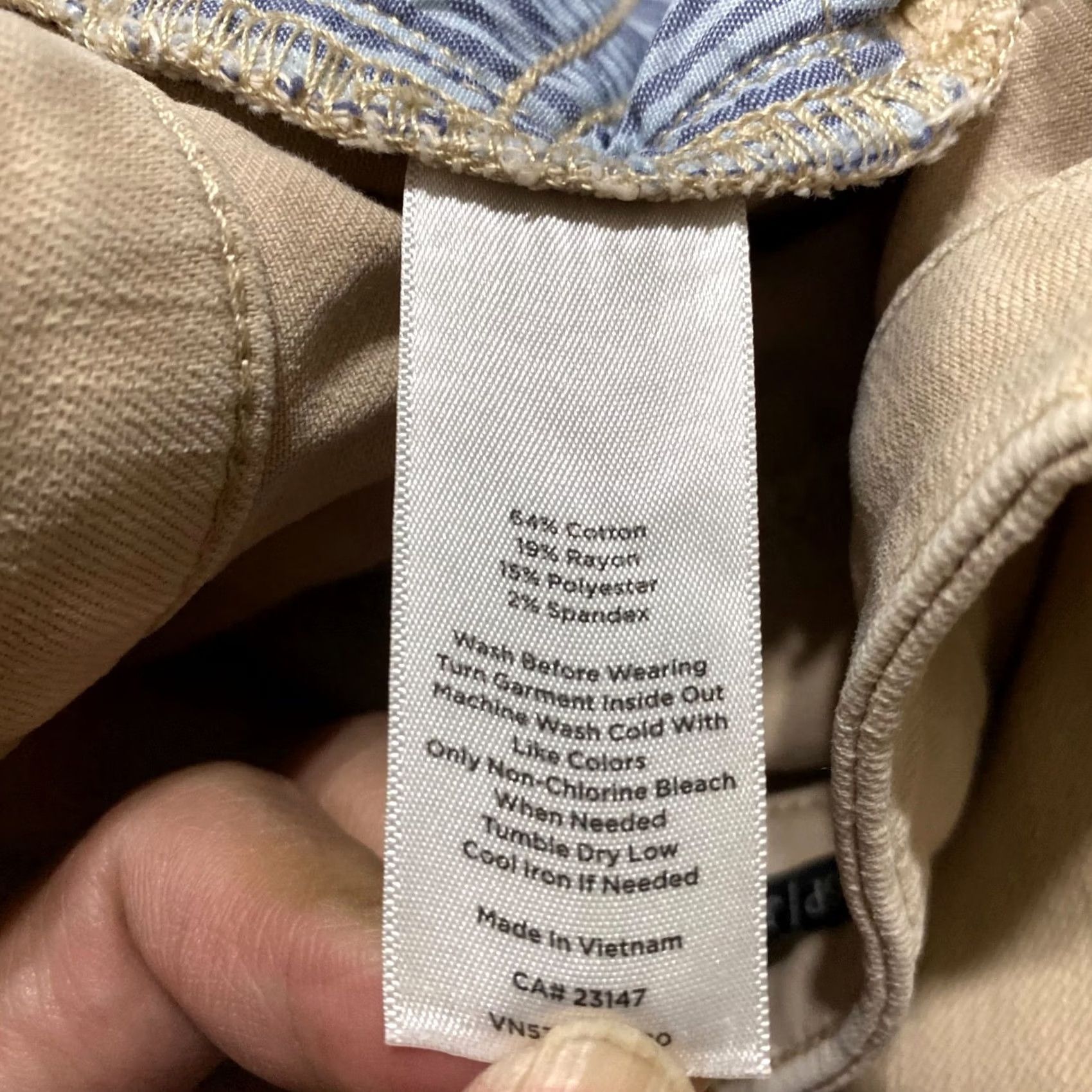 Talbots Talbots Womens Pants 6P Beige Jegging Light Wash Mid Rise Petite Casual Skinny Inseam 25" Size 30" / US 8 / IT 44 - 4 Thumbnail