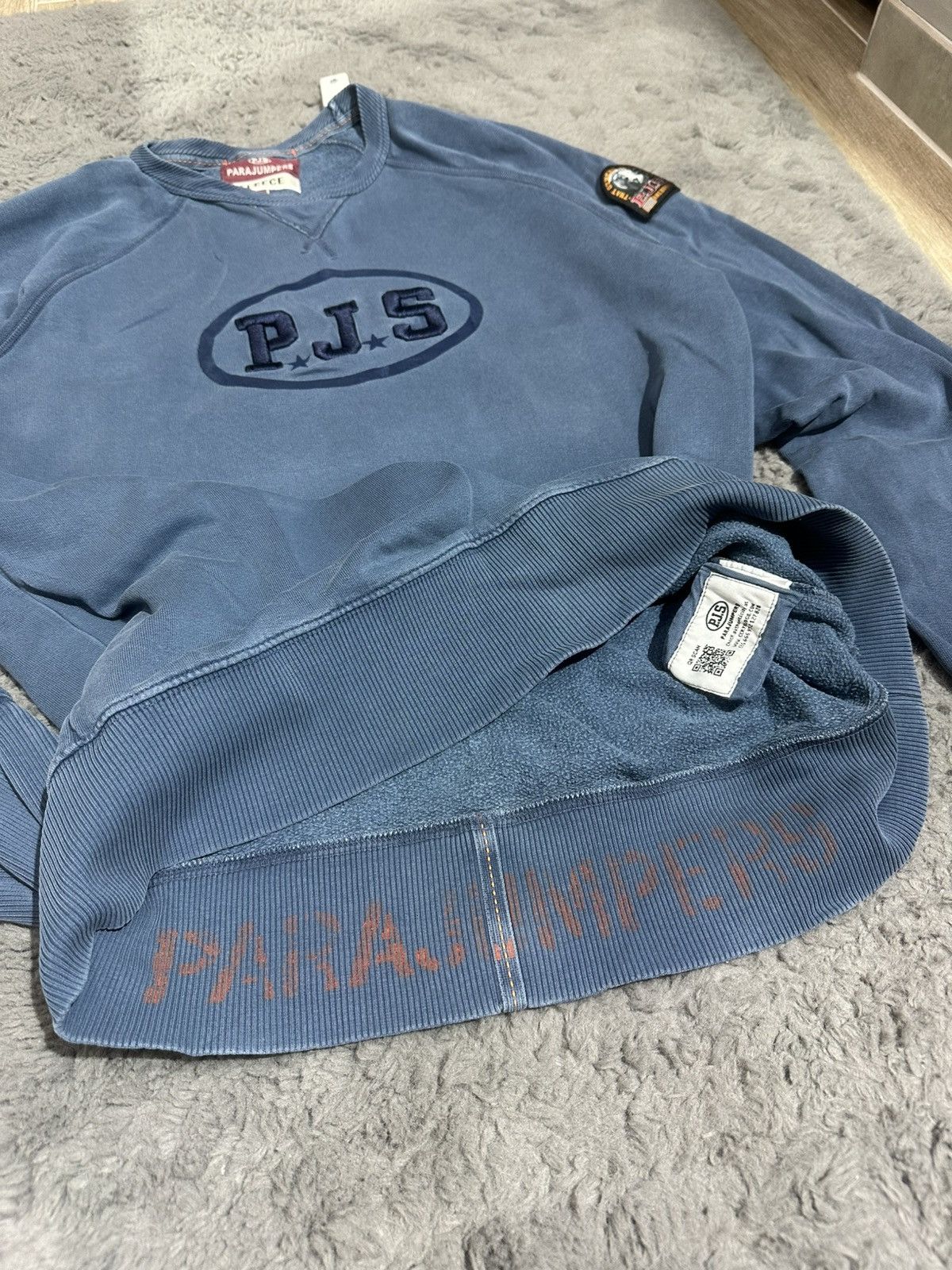Parajumpers Vintage Parajumpers "P.J.S." Garment-Dyed Fleece Sweatshirt Size US L / EU 52-54 / 3 - 7 Thumbnail