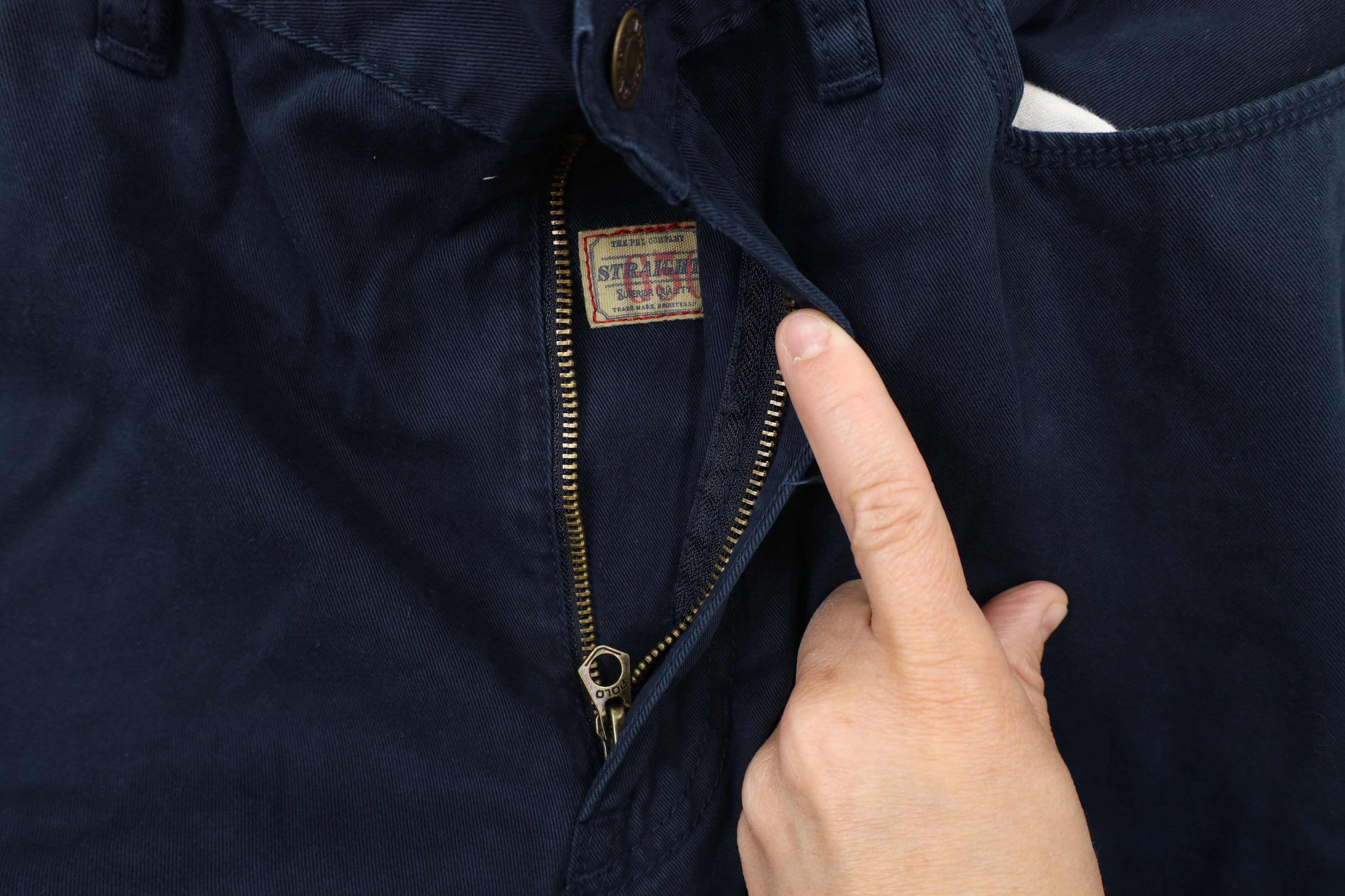 Ralph Lauren × Vintage Vintage Ralph Lauren Straight Leg Cotton Twill Pants Blue Size US 38 / EU 54 - 5 Thumbnail