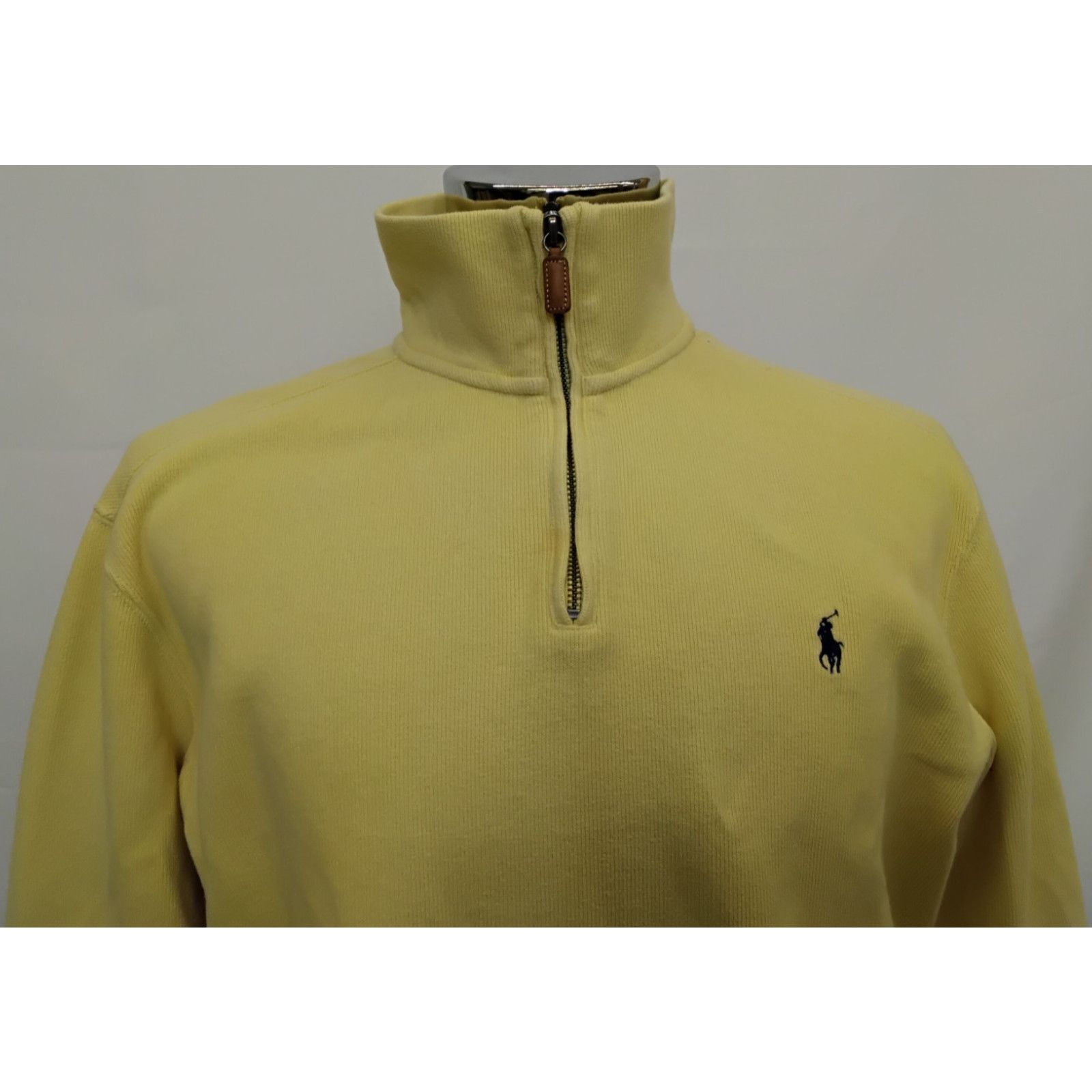 Polo Ralph Lauren Polo Ralph Lauren Quarter Zip Sweater Men's L Yellow VTG 90s Size US L / EU 52-54 / 3 - 5 Thumbnail