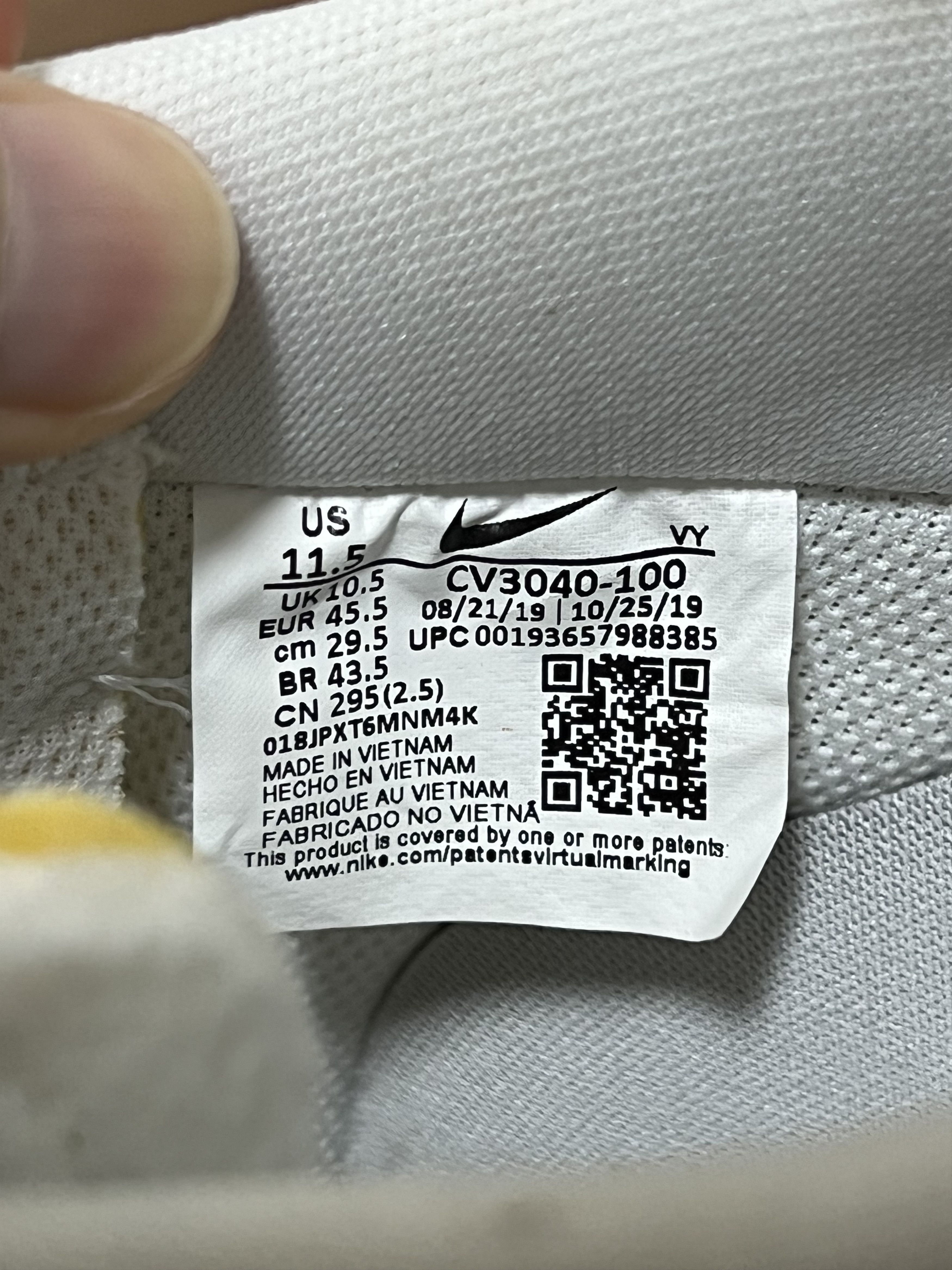 Nike 💚 2020 Nike Air Force 1 LV8 "DNA" White/White-Sail-Black Size US 11.5 / EU 44-45 - 8 Thumbnail