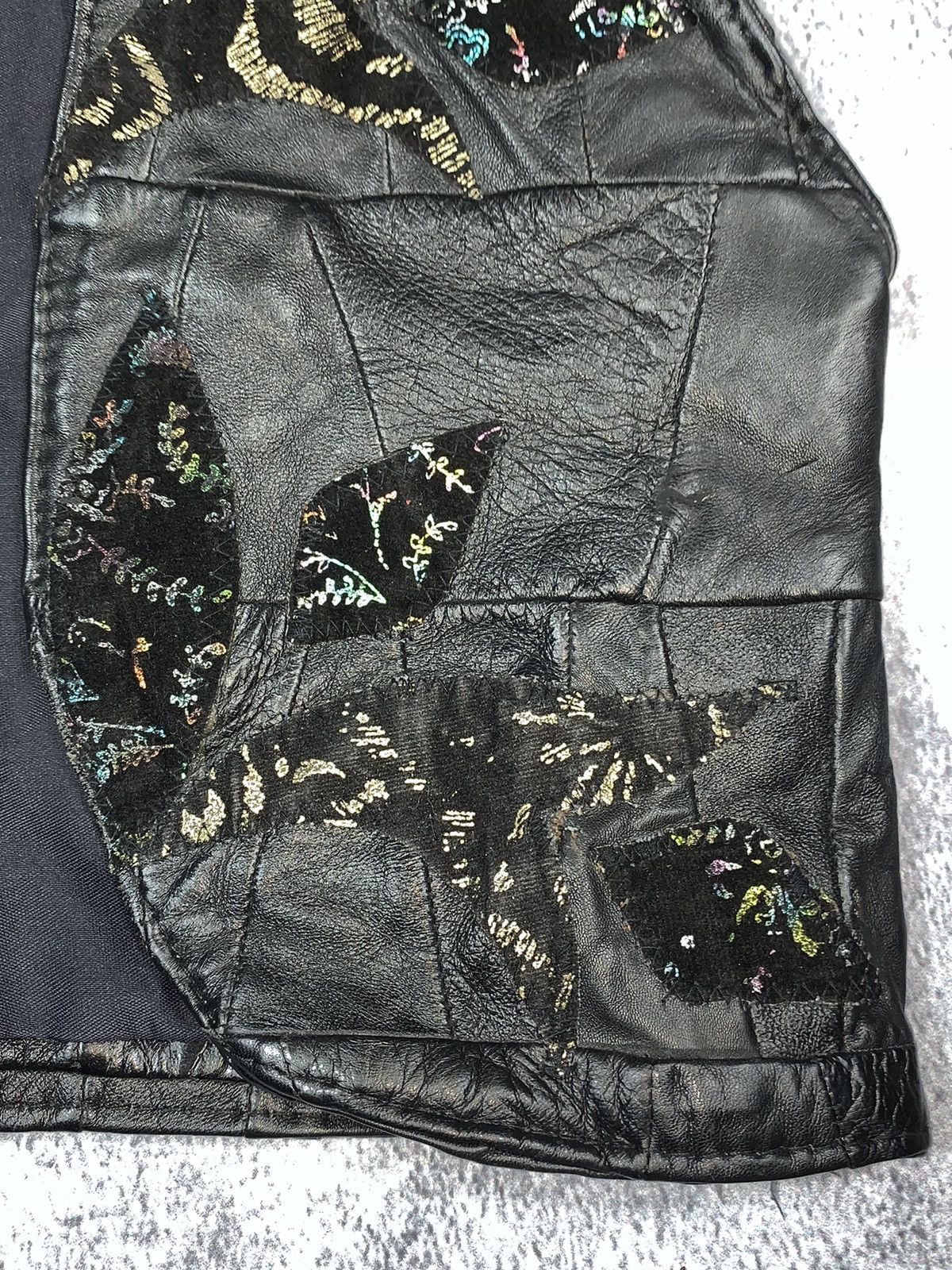 Other Vintage 80s style wmns Leather patchwork vest retro size M Size M / US 6-8 / IT 42-44 - 6 Thumbnail