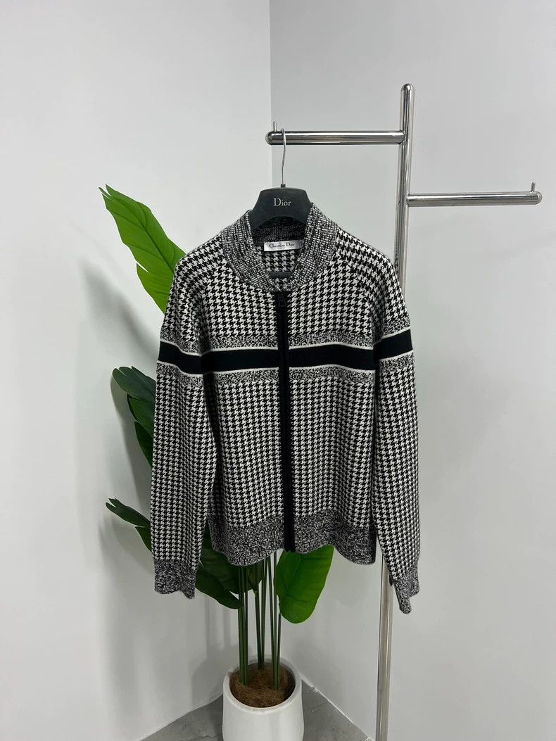 Dior Dior Behind the Logo thousand-bird plaid wool coat 2505-Nex Size XS / US 0-2 / IT 36-38 - 1 Thumbnail