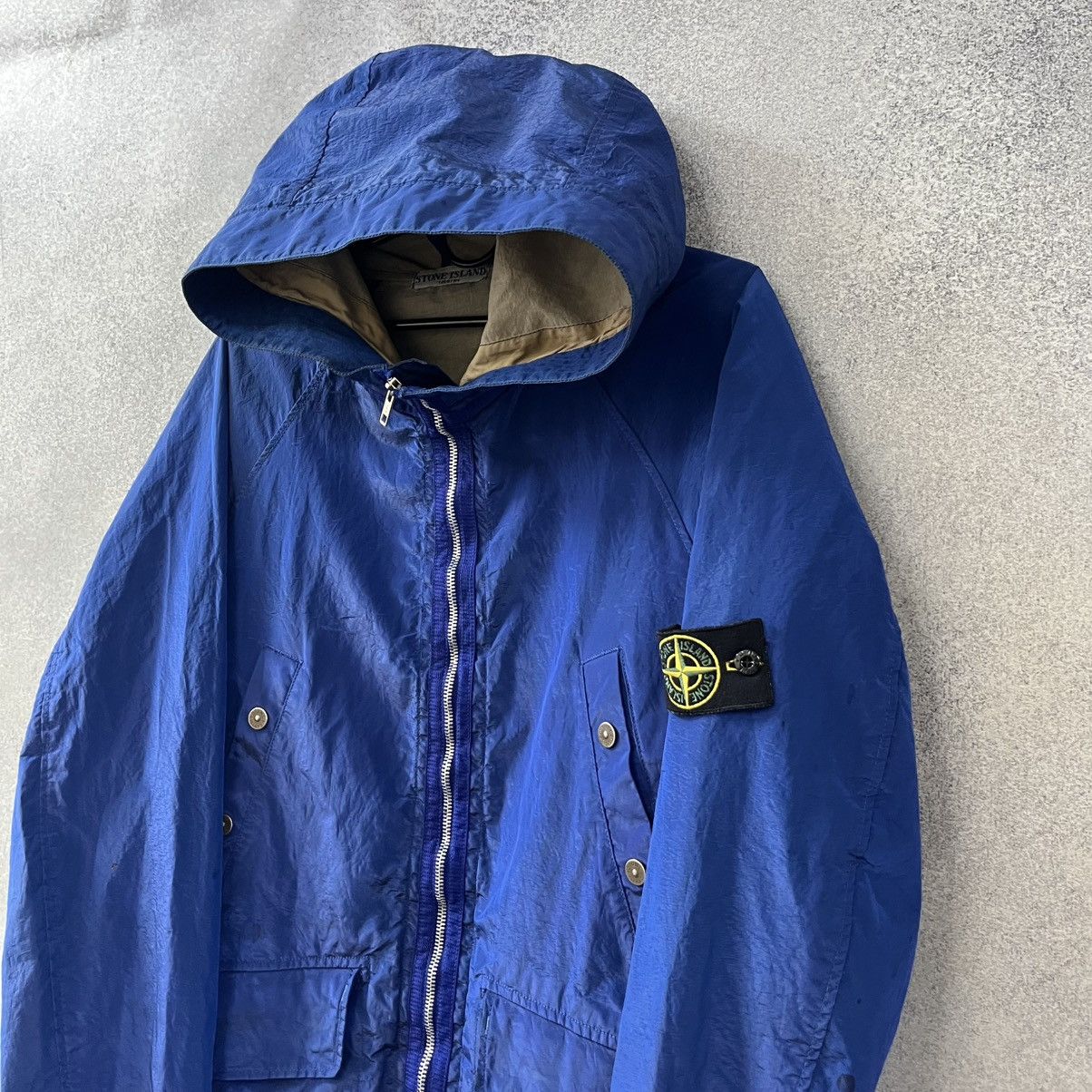 Stone Island Rare Vintage Stone Island jacket soft shell Nylon Blue Size US L / EU 52-54 / 3 - 2 Thumbnail