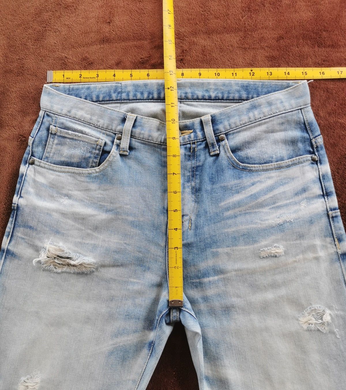 Tornado Mart Tornado Mart Distressed 3/4 Denim Jeans Size US 30 / EU 46 - 12 Thumbnail