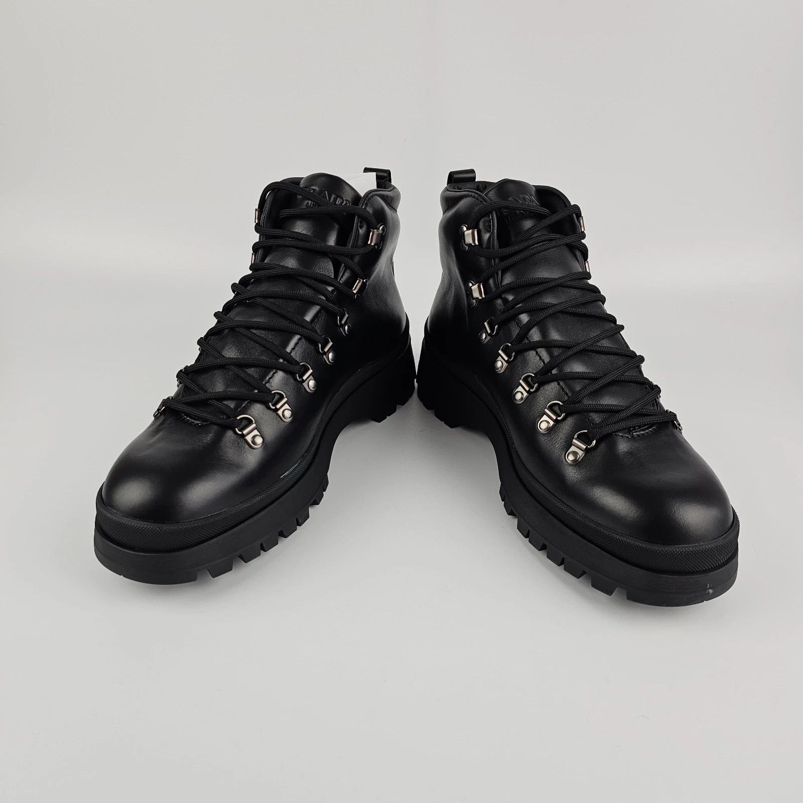 Prada PRADA Brixxen Black Leather Boots New & Authentic Size US 5.5 / EU 38 - 8 Thumbnail