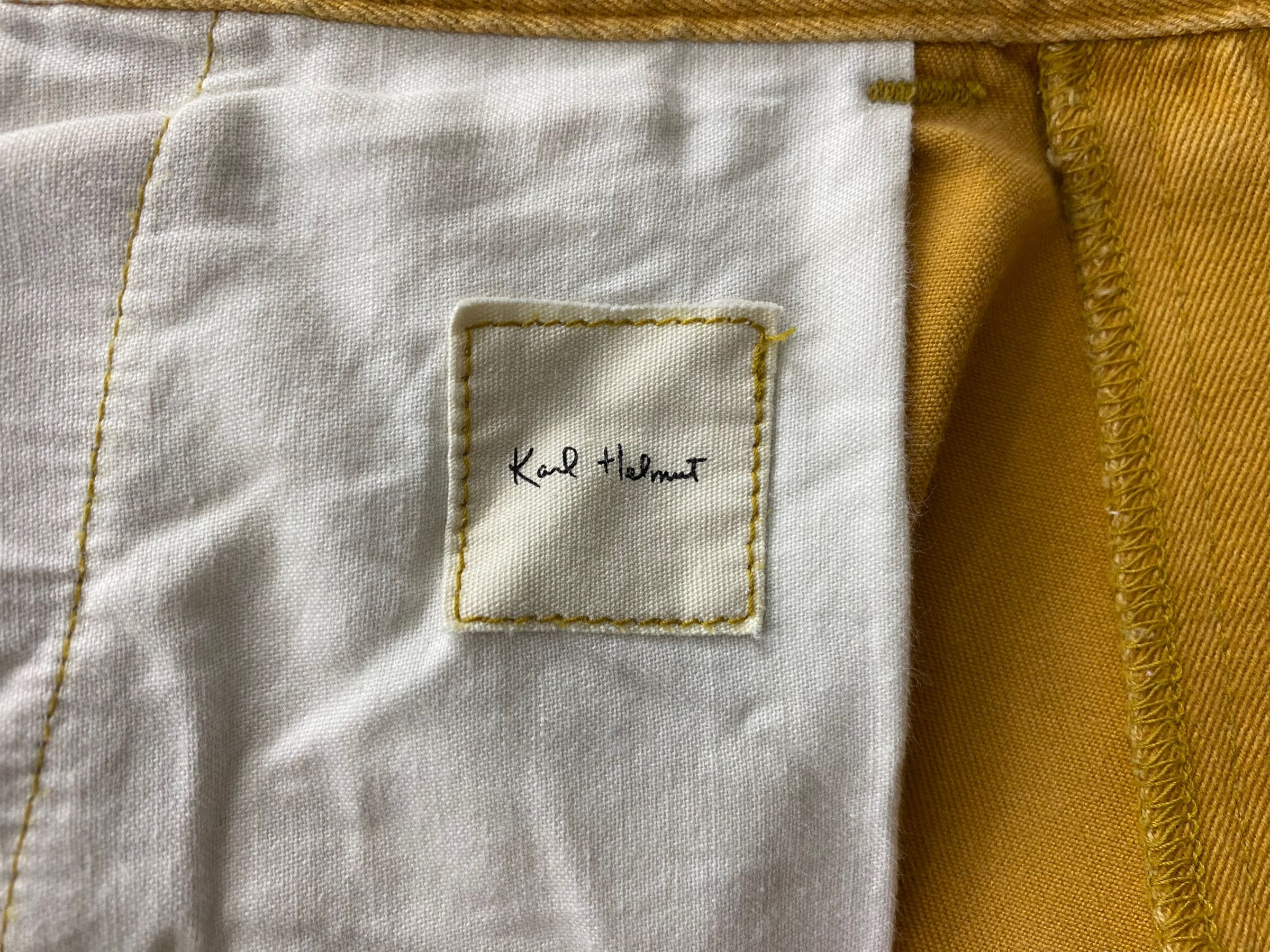 Karl Helmut Karl Helmut Patchwork Yellow Pants ColorBlock Workwear Style Size US 27 - 12 Thumbnail