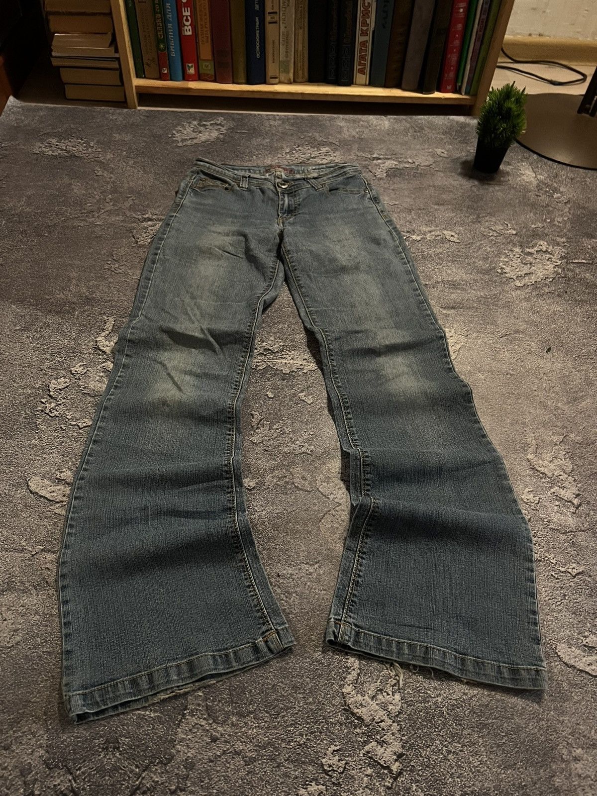 Vintage Balenciaga Style Swag Flare Darkwear Denim / Archive Vintage Size US 30 / EU 46 - 1 Thumbnail