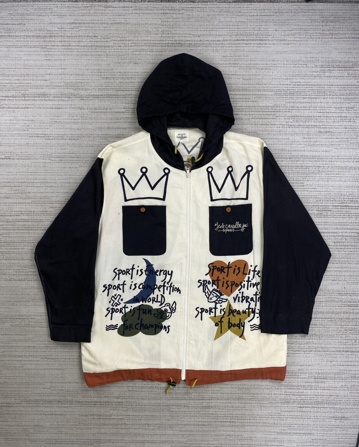 Jean Charles De Castelbajac Vintage Castelbajac Sport Full Printed Hoodie Jacket Size US XL / EU 56 / 4 - 2 Thumbnail