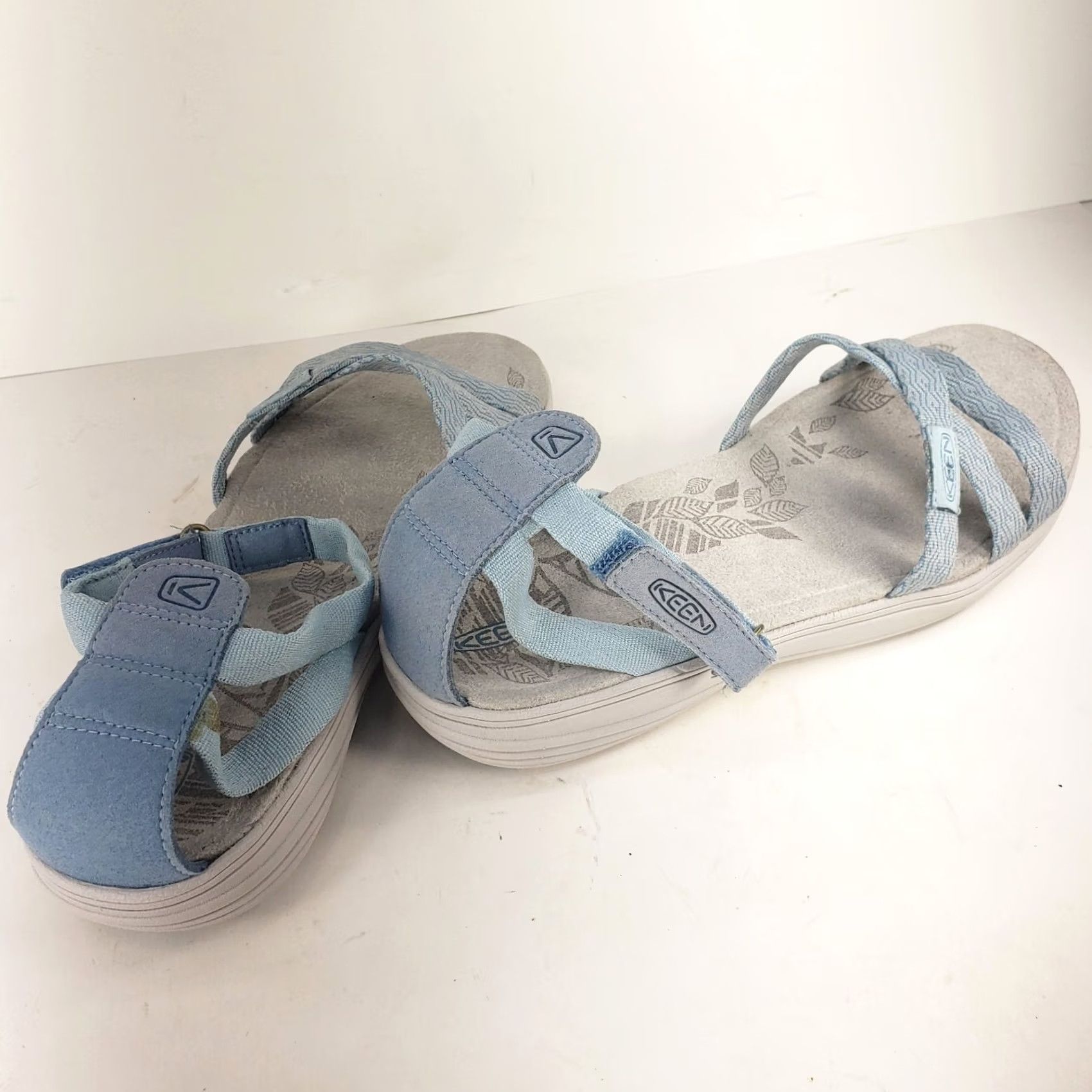 KEEN KEEN Women's Sandals Cute Strappy 9 Blue Gray Summer EUC!! Size US 9 / IT 39 - 6 Thumbnail