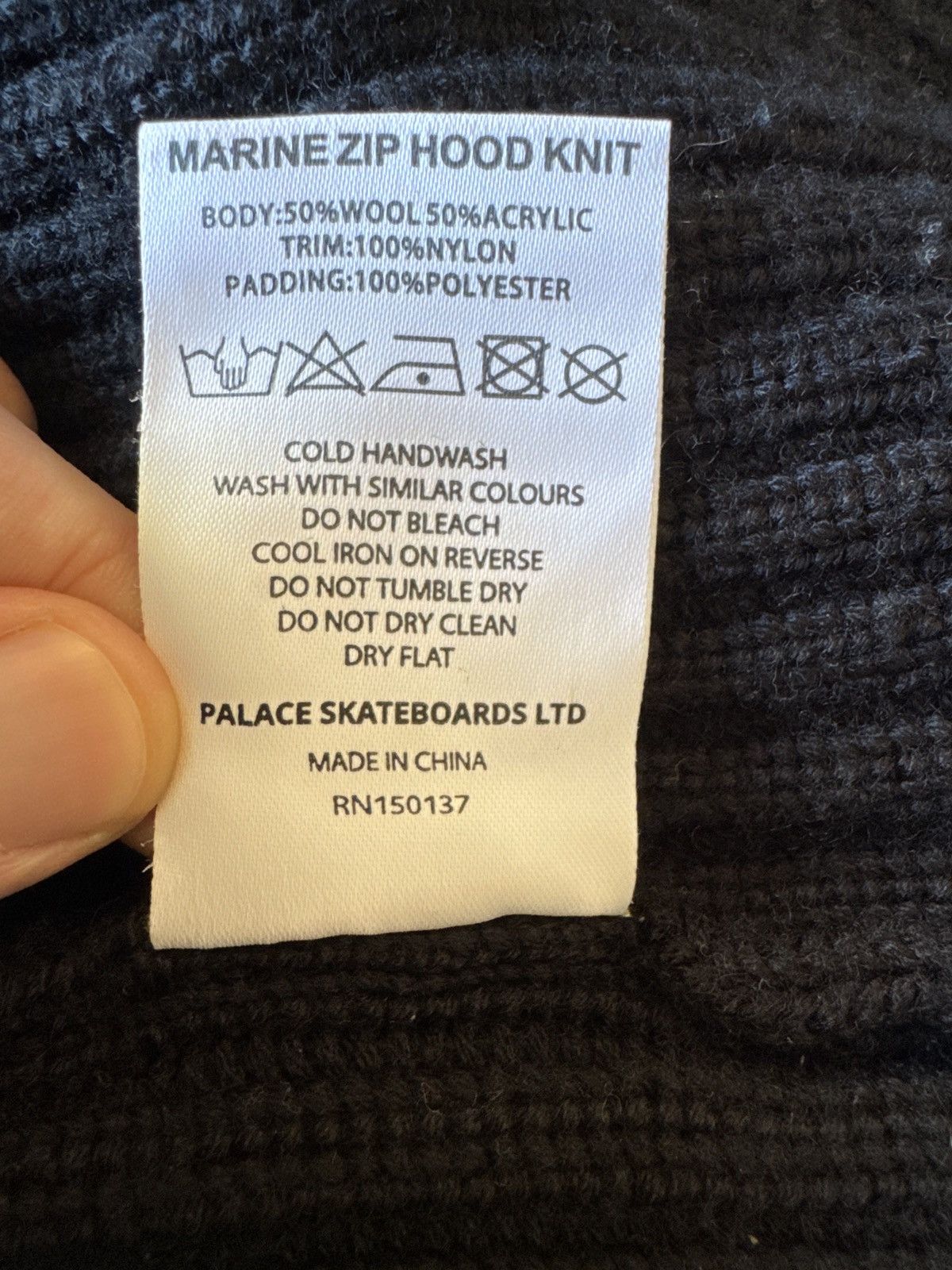 Palace Palace Marine zip hood knit Size US XL / EU 56 / 4 - 3 Thumbnail