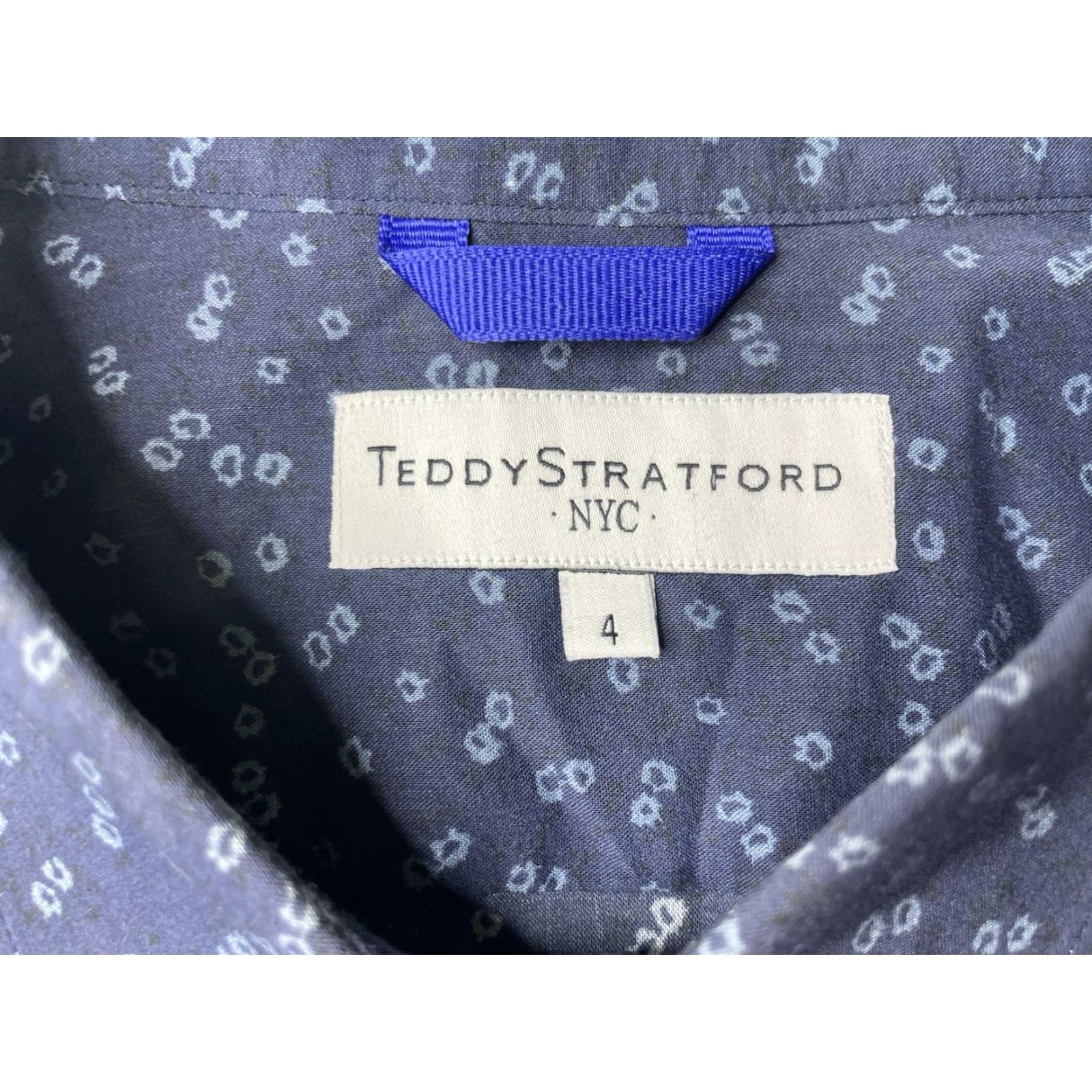 Vintage Teddy Stratford Shirt Men L Blue Long Sleeve Button-Up Zip Full Zip Pockets Casual Slim Cotton Twill Button Front Collar Style Point Vintage: No Size US L / EU 52-54 / 3 - 3 Thumbnail