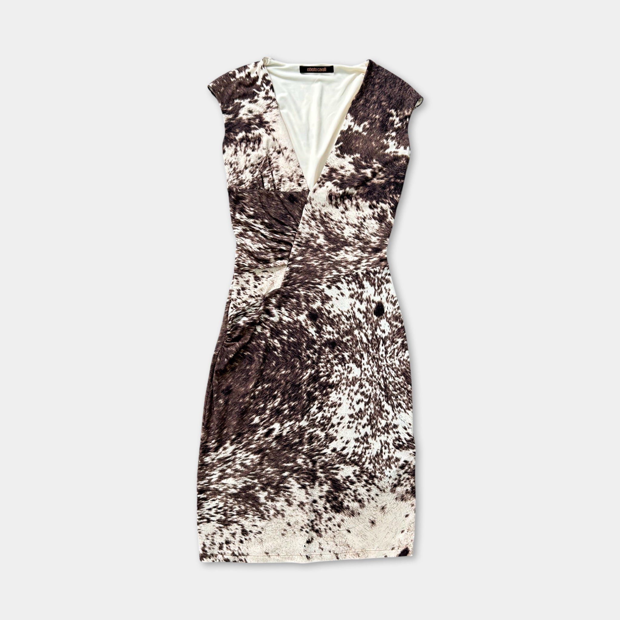Roberto Cavalli 2000's Cow Print Dress