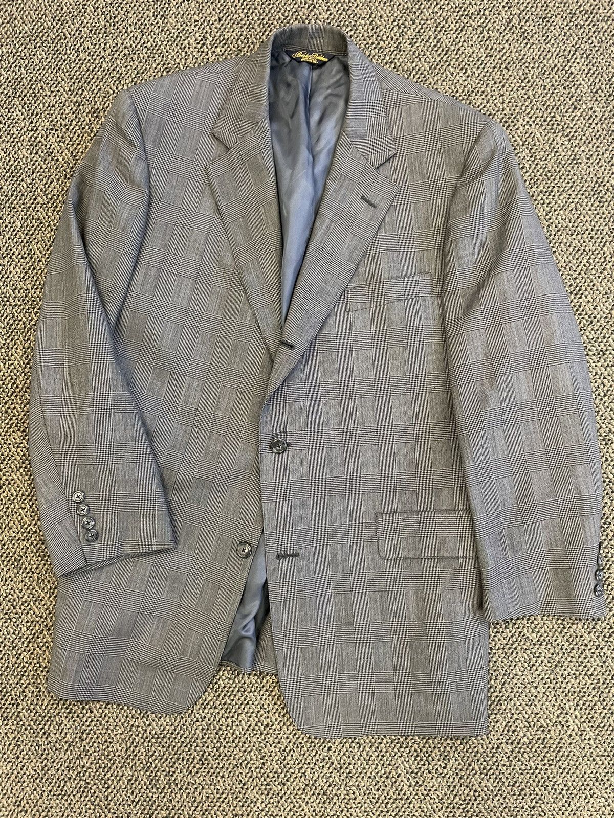 Brooks Brothers × Vintage Vintage Prince of Wales Check 3-Button Wool Suit Size 42R - 6 Thumbnail