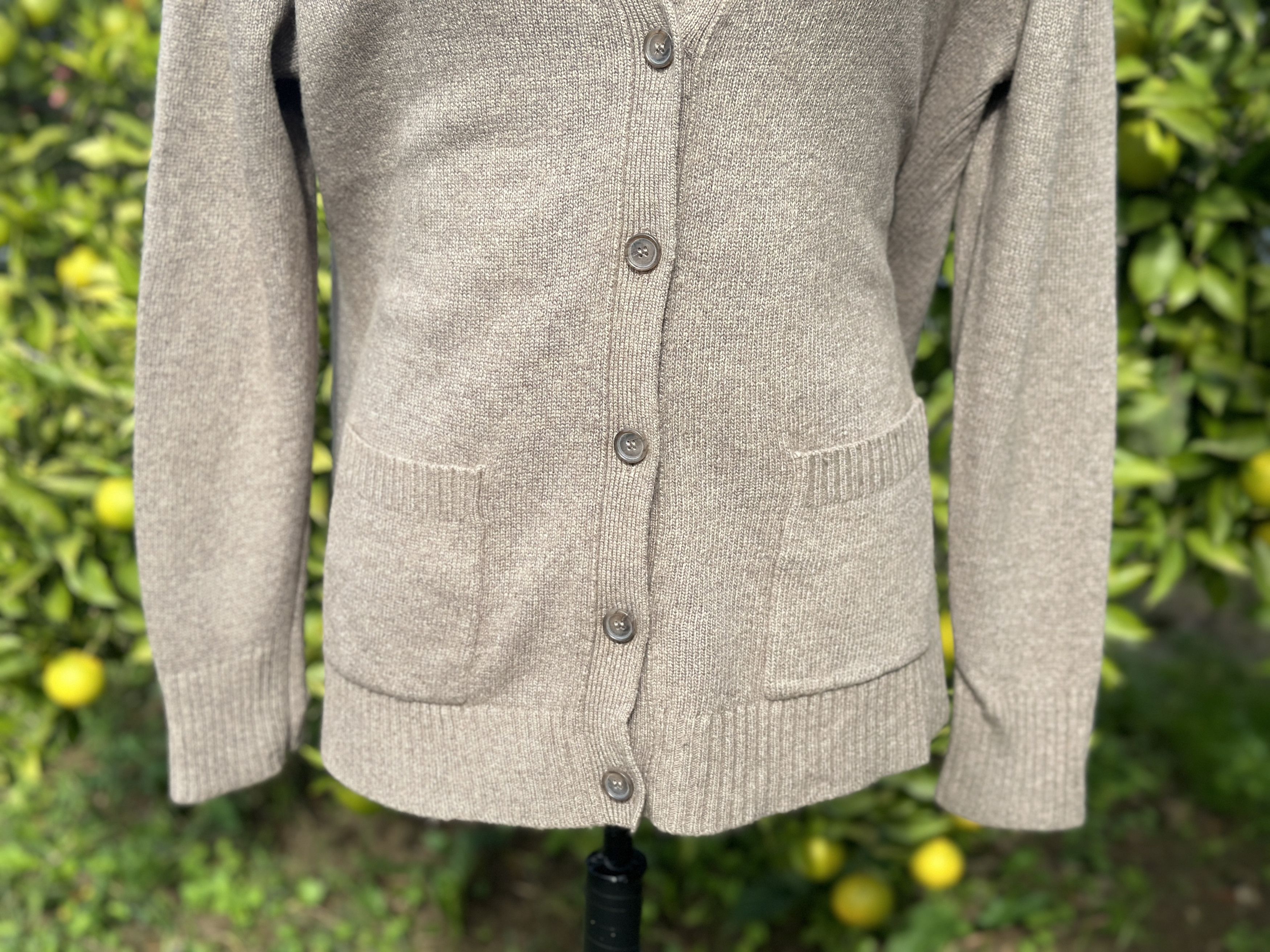 Other Jenni Kayne Taupe Cardigan Knit Cashmere Wool Size 2XL Size XXL / US 16-18 / IT 52-54 - 7 Thumbnail
