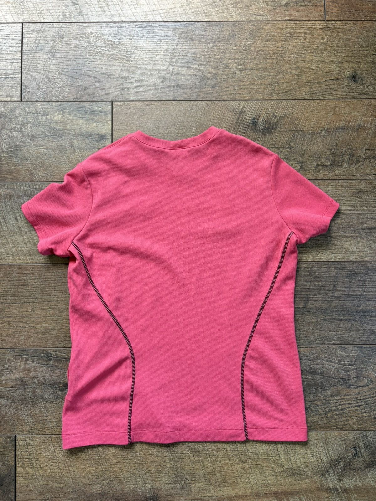 Nike Vintage 2000s Nike Dri Fit Workout Tee Pink and Black Size L / US 10 / IT 46 - 3 Thumbnail