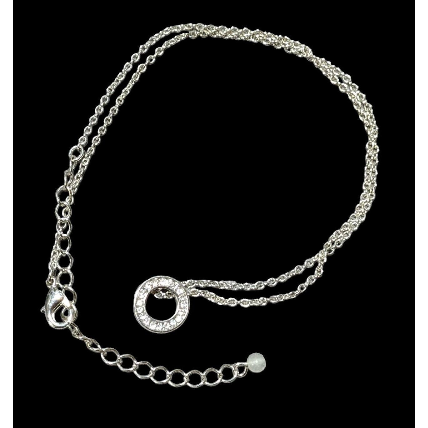 Other Minimalist Glam Silver Rhinestone Pendant Necklace Size ONE SIZE - 1 Thumbnail