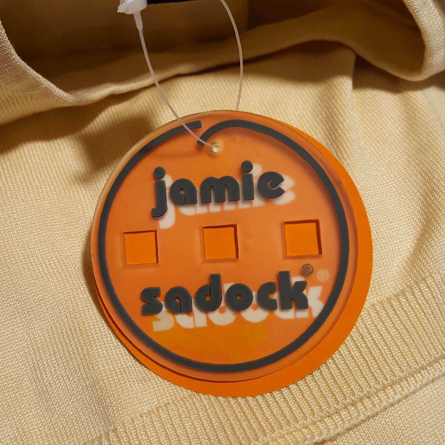 Vintage Jamie Sadock Cream Silk Knit Women's Small Golf Short Sleeve Outdoor Shirt Top Size S / US 4 / IT 40 - 6 Thumbnail