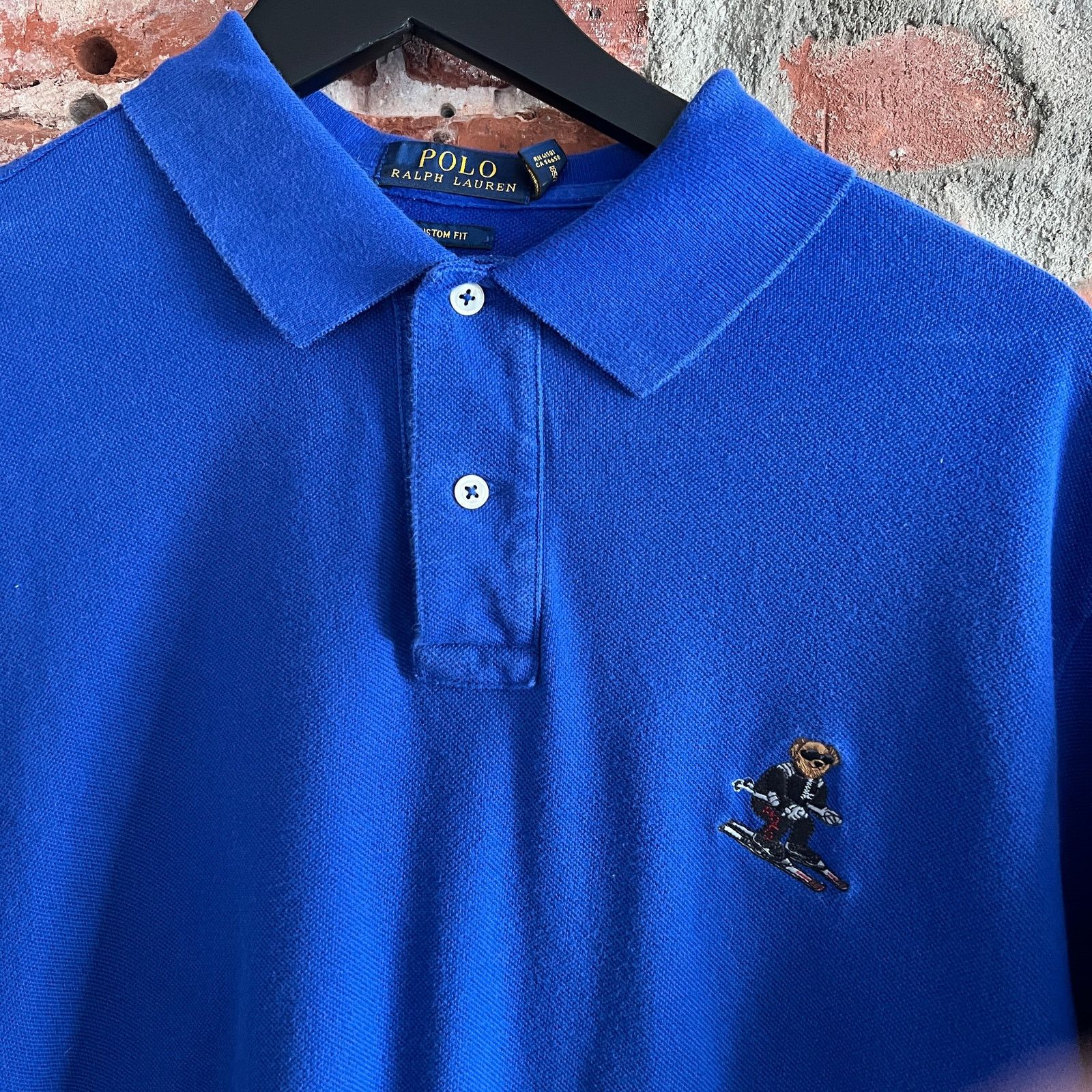Polo Ralph Lauren Ralph Lauren Polo Bear Ski Custom Fit Blue Shirt XL 23x29 Size US XL / EU 56 / 4 - 1 Thumbnail
