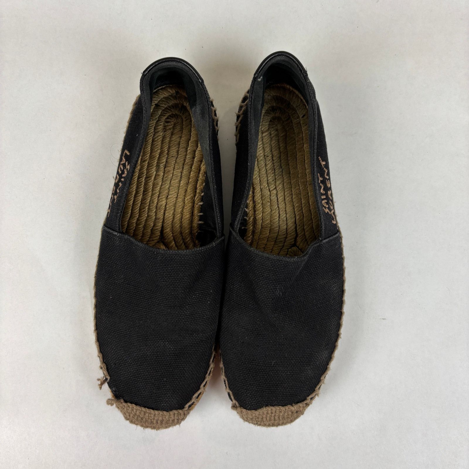 Saint Laurent Spellout Black Espadrilles Women's 7