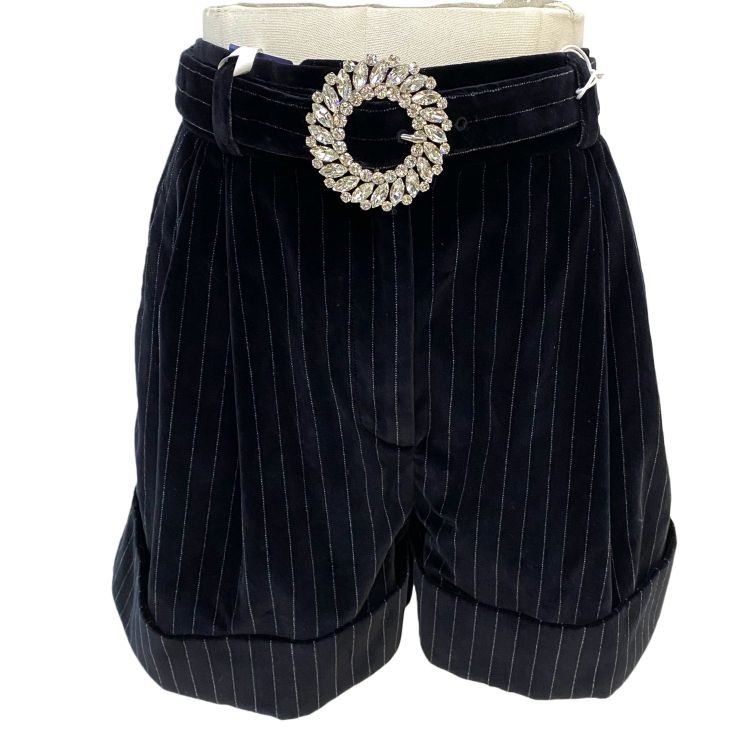 Miu Miu Miu Miu Pinstripe Crystal Buckle Shorts Size 42 Size 28" / US 6 / IT 42 - 1 Thumbnail