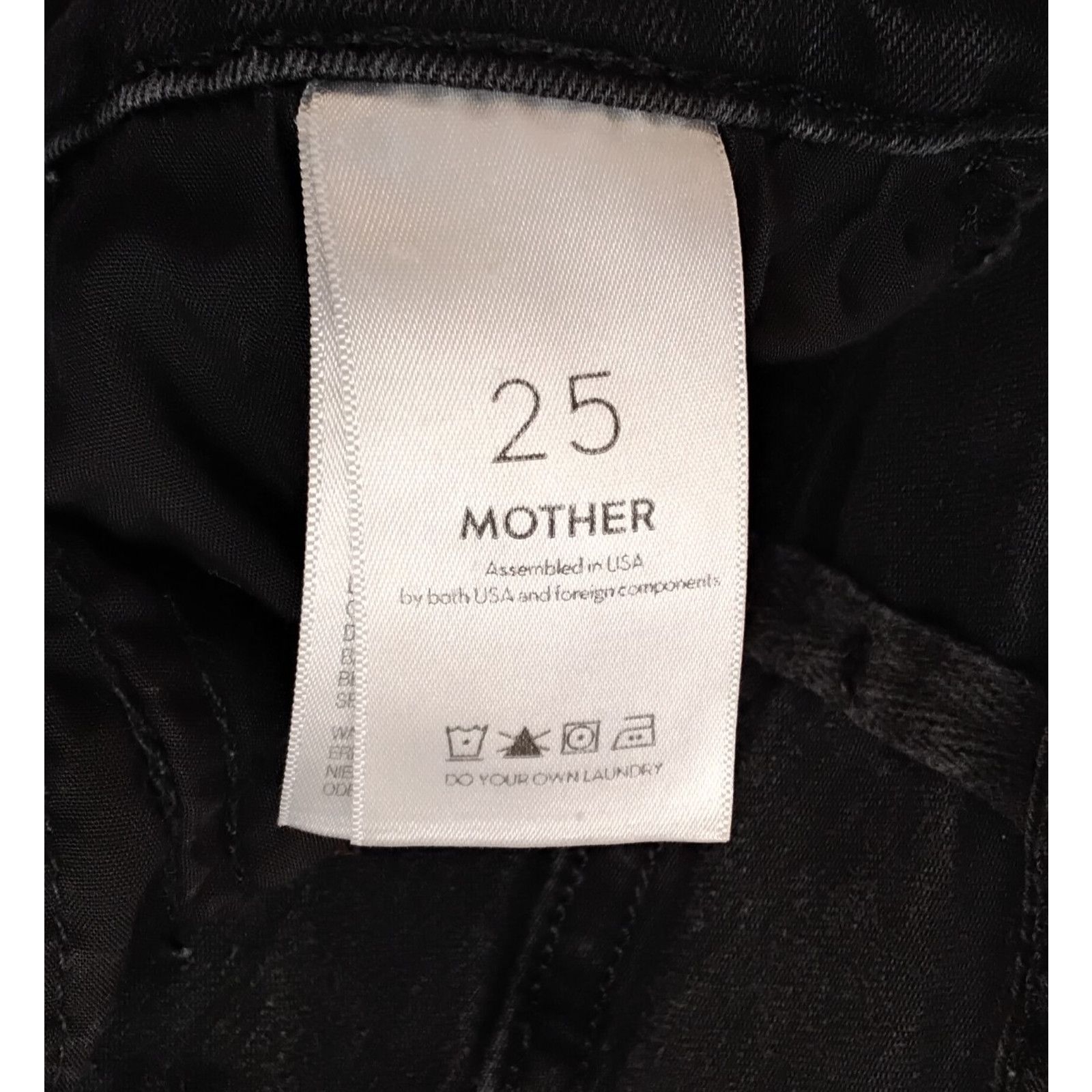 MOTHER Mother The Hustler Ankle Fray Jeans Women's 25x25 Black Wash Size 25" / US 0 / IT 36 - 8 Thumbnail