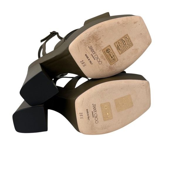Jimmy Choo Jimmy Choo Ellison 140 Heel in Caper Green Size US 9.5 / IT 39.5 - 6 Thumbnail