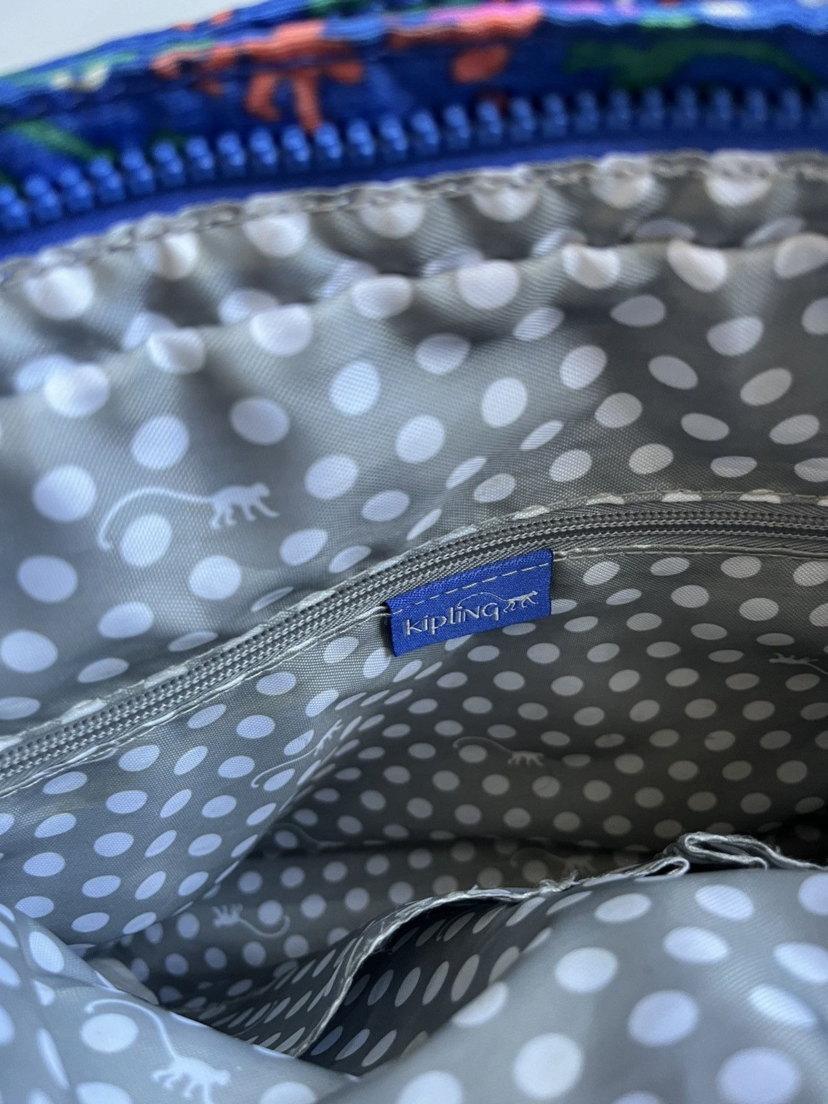 Other Kipling Women Blue Monogram Synthetic Shoulder Bag Size ONE SIZE - 12 Thumbnail