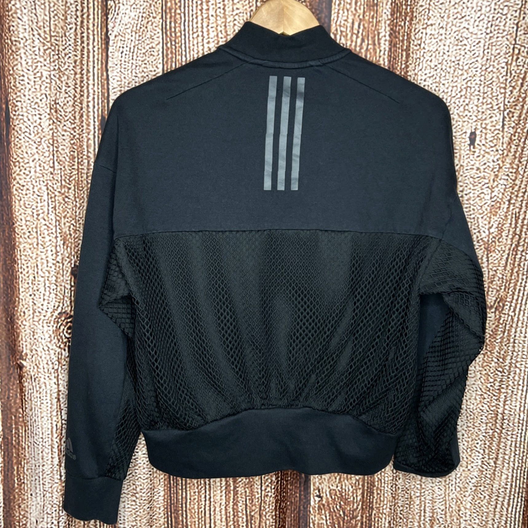 Adidas Adidas Track Jacket Womens Small Slim Zip Black Pockets Size S / US 4 / IT 40 - 3 Thumbnail