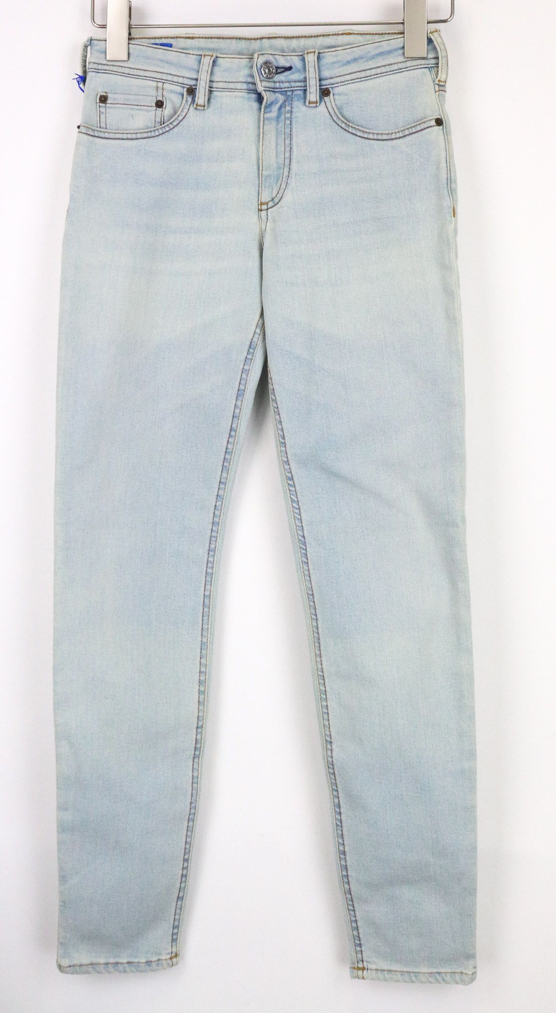 Acne Studios CLIMB W25/L32 Blue Skinny Stretch Zipped Jeans 75065 Size 25" / US 0 / IT 36 - 1 Thumbnail